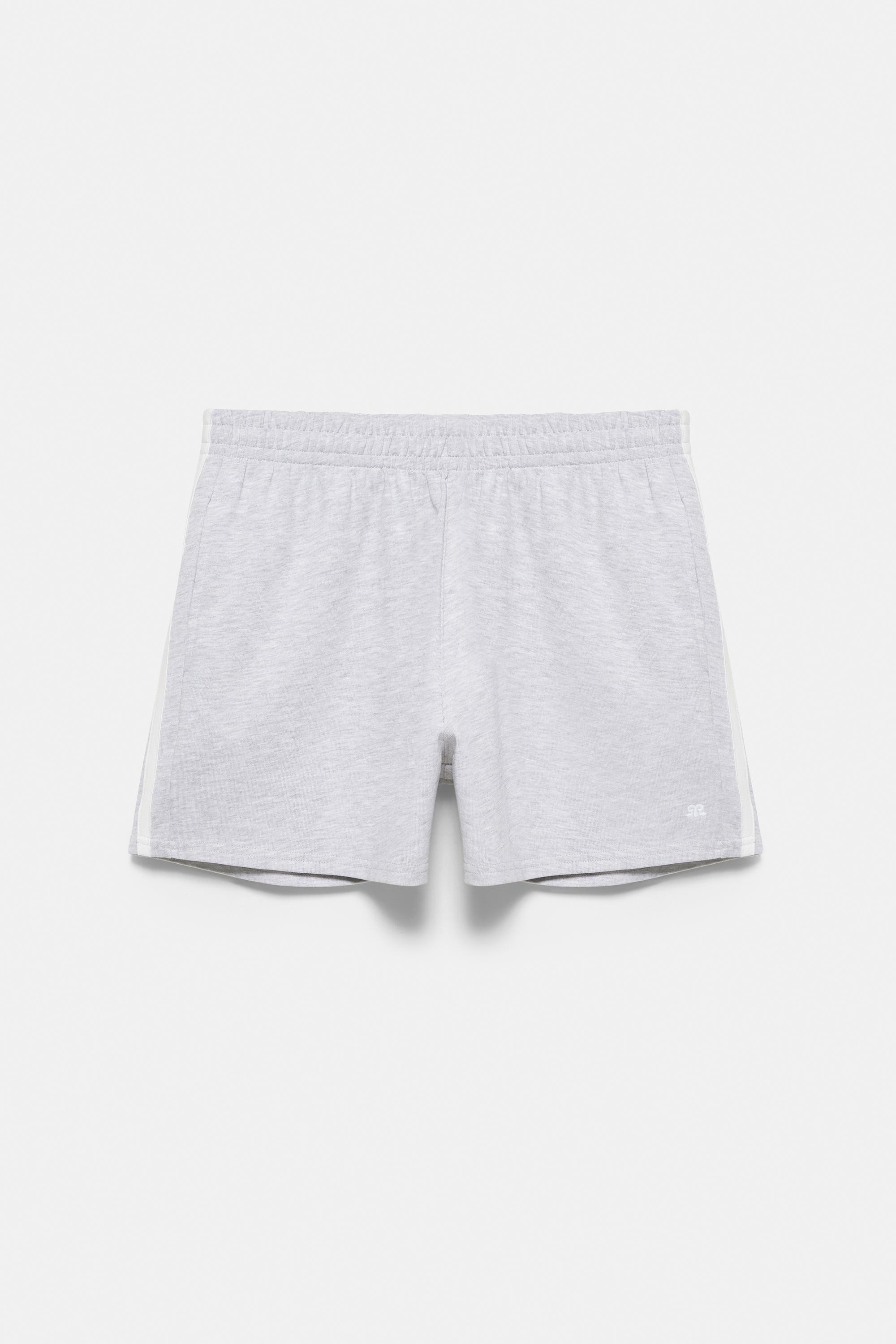Sports shorts with side stripes — Grey marl