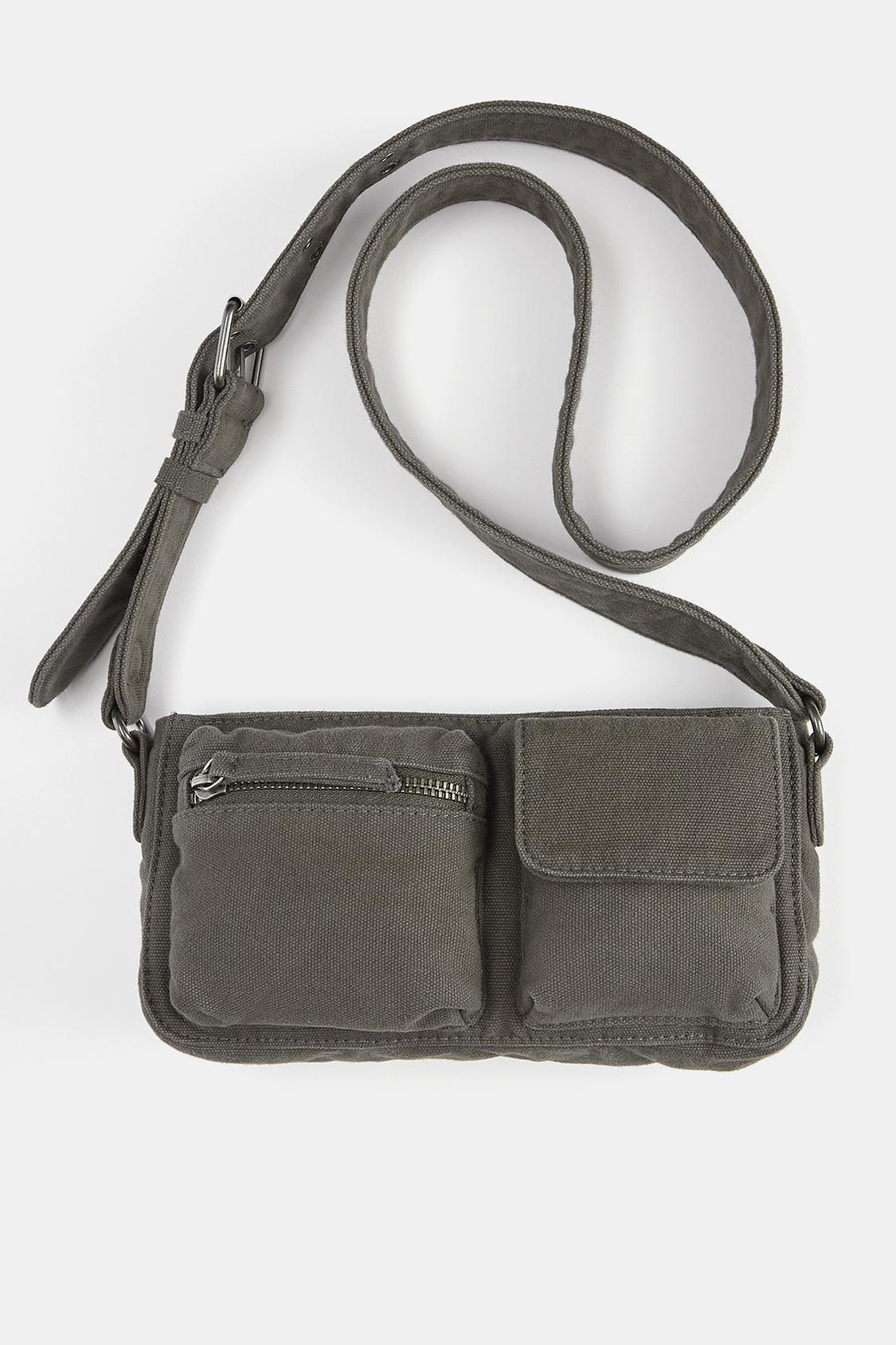 Canvas messenger bag with pockets - pull&bear 