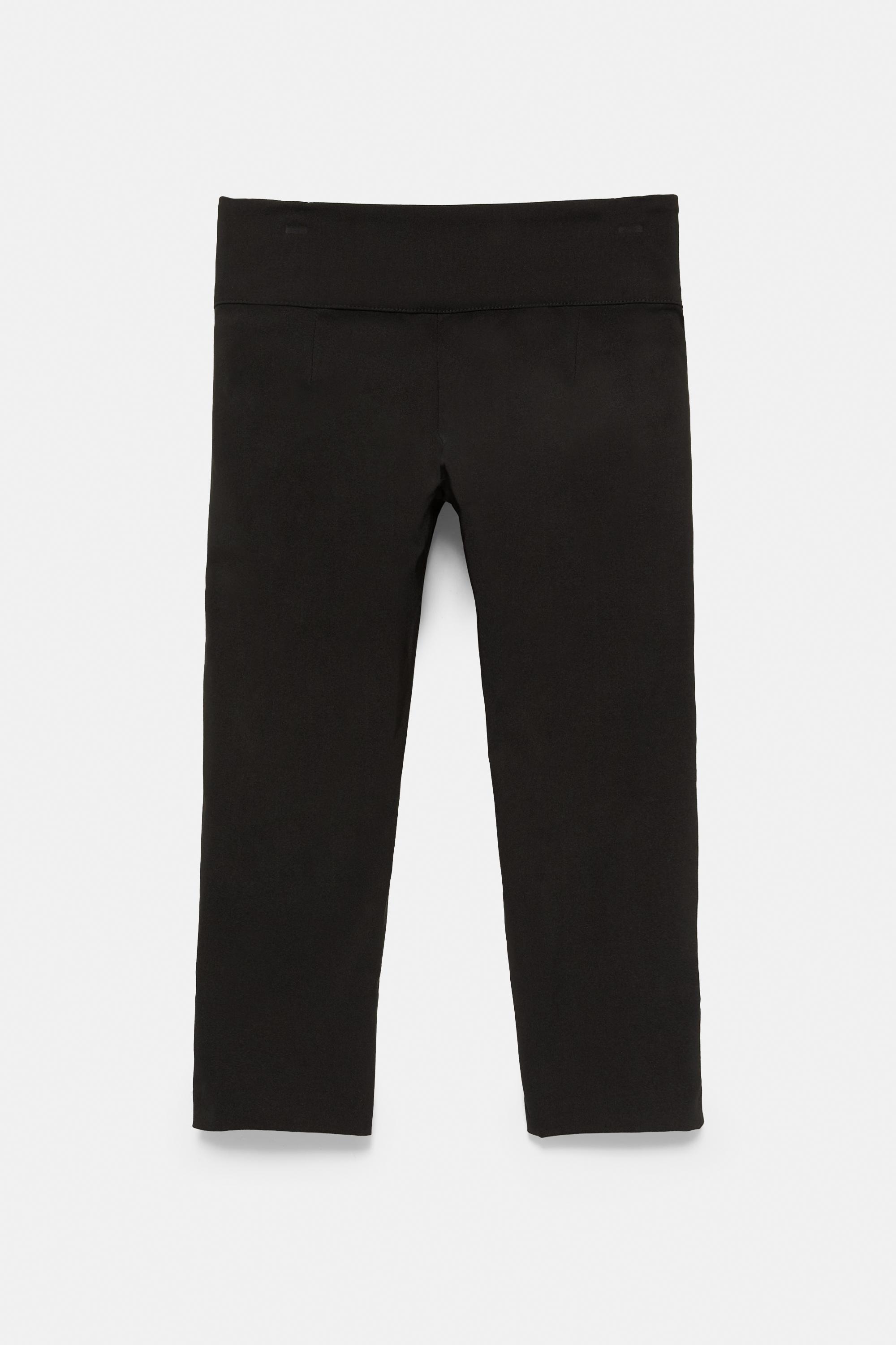 Wide-waist capris — Black