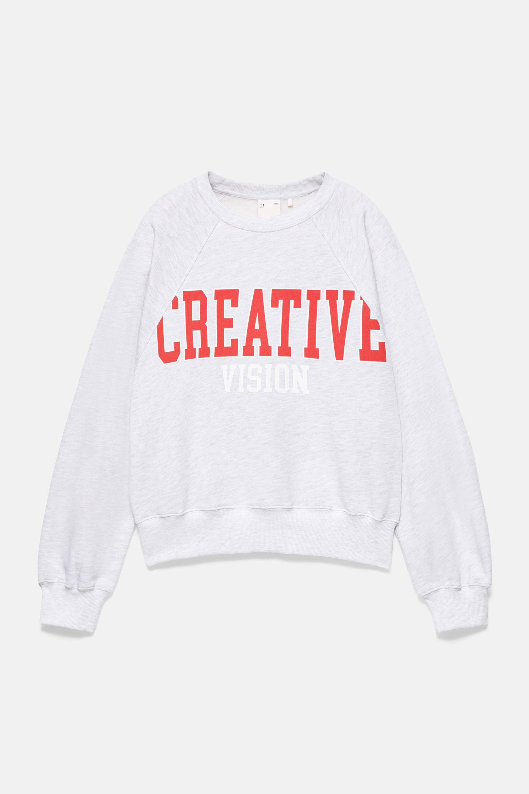 Creative graphic sweatshirt — Grey marl