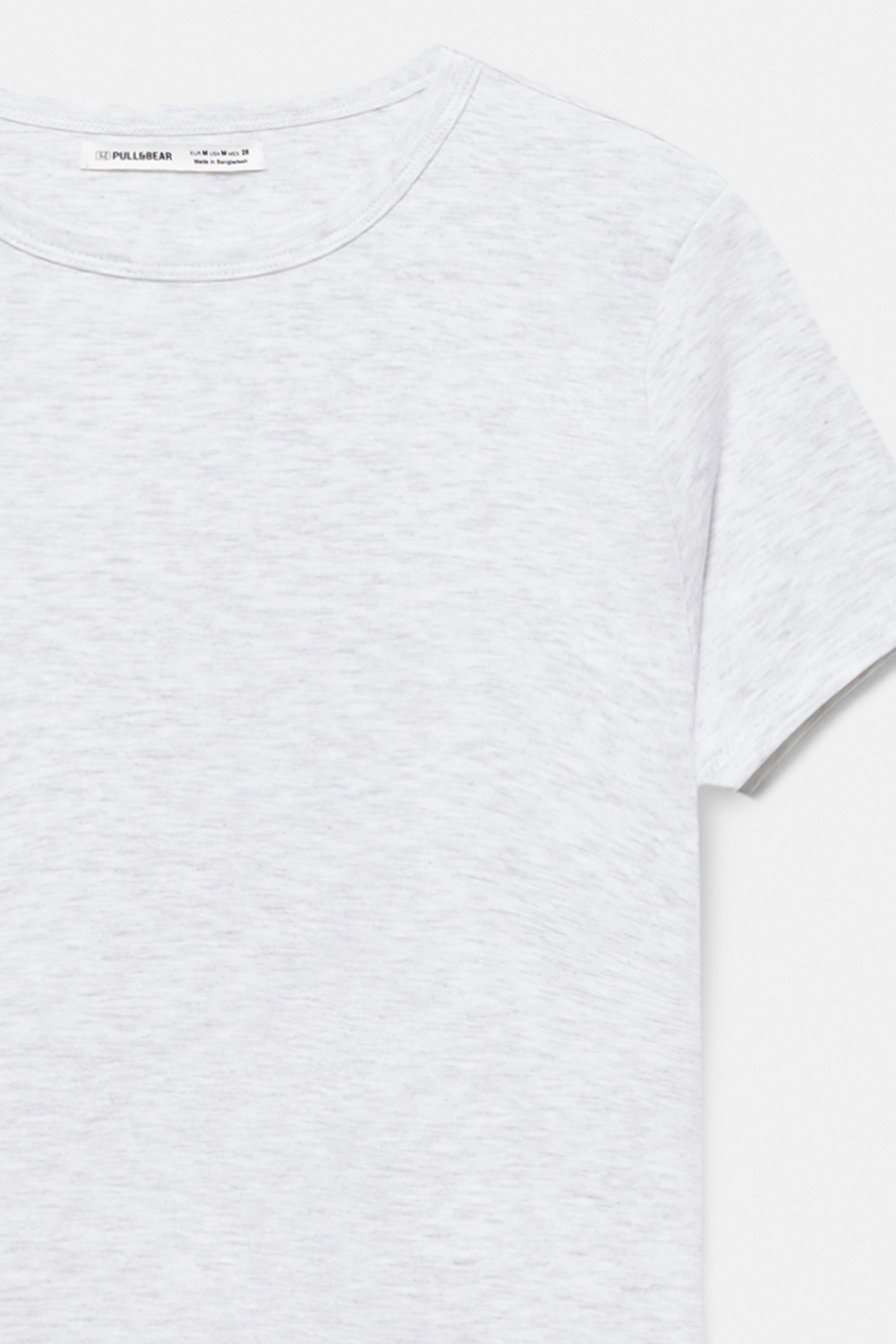 Fitted short sleeve T-shirt — Grey marl