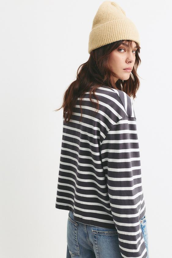 Twippo - Camicia a Righe Donna - T Shirt Manica 3/4 - Top Donna Twippo - Camicia a Righe Donna - T Shirt Manica 3/4 - Top Donna