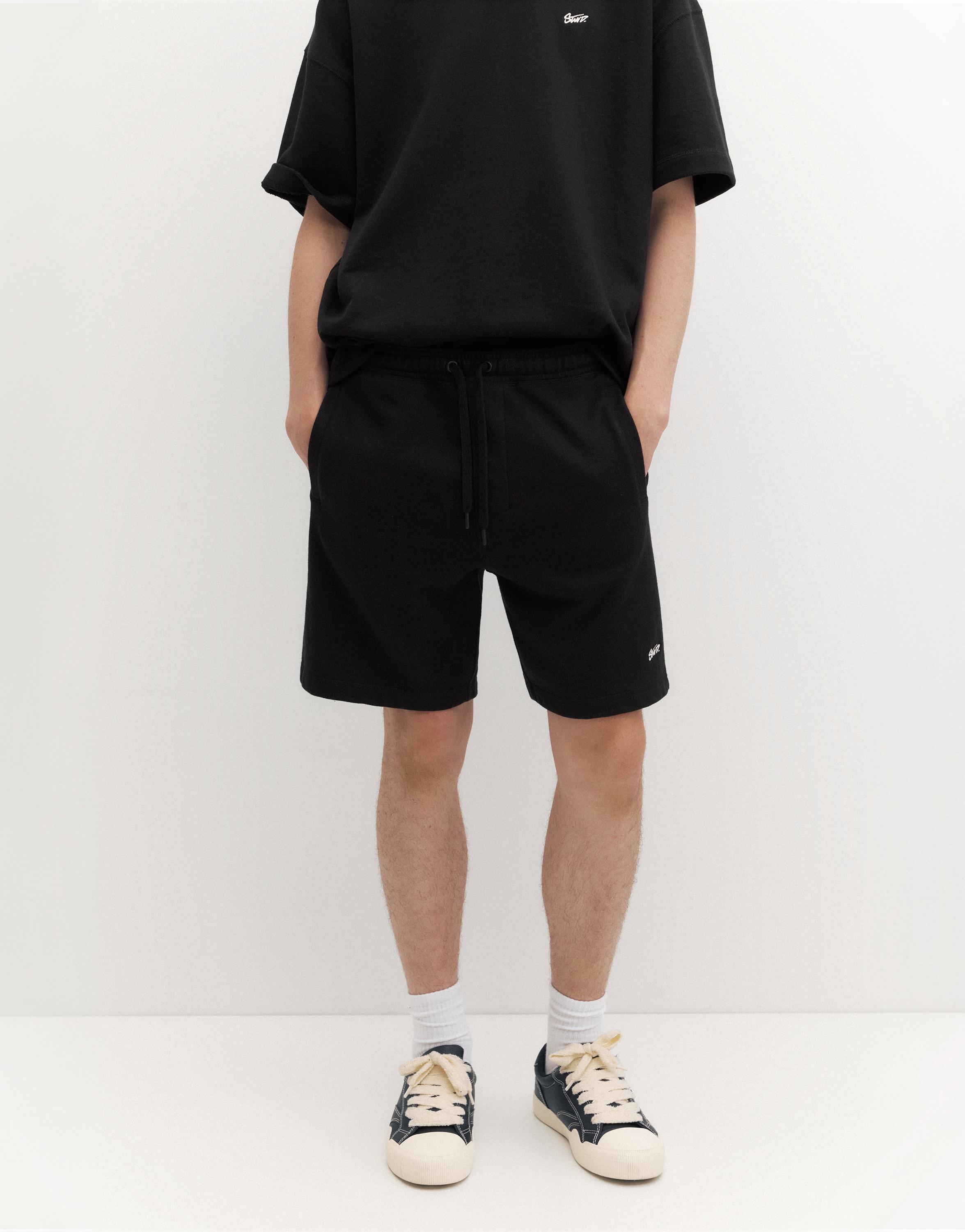 STWD jogger Bermuda shorts — Black