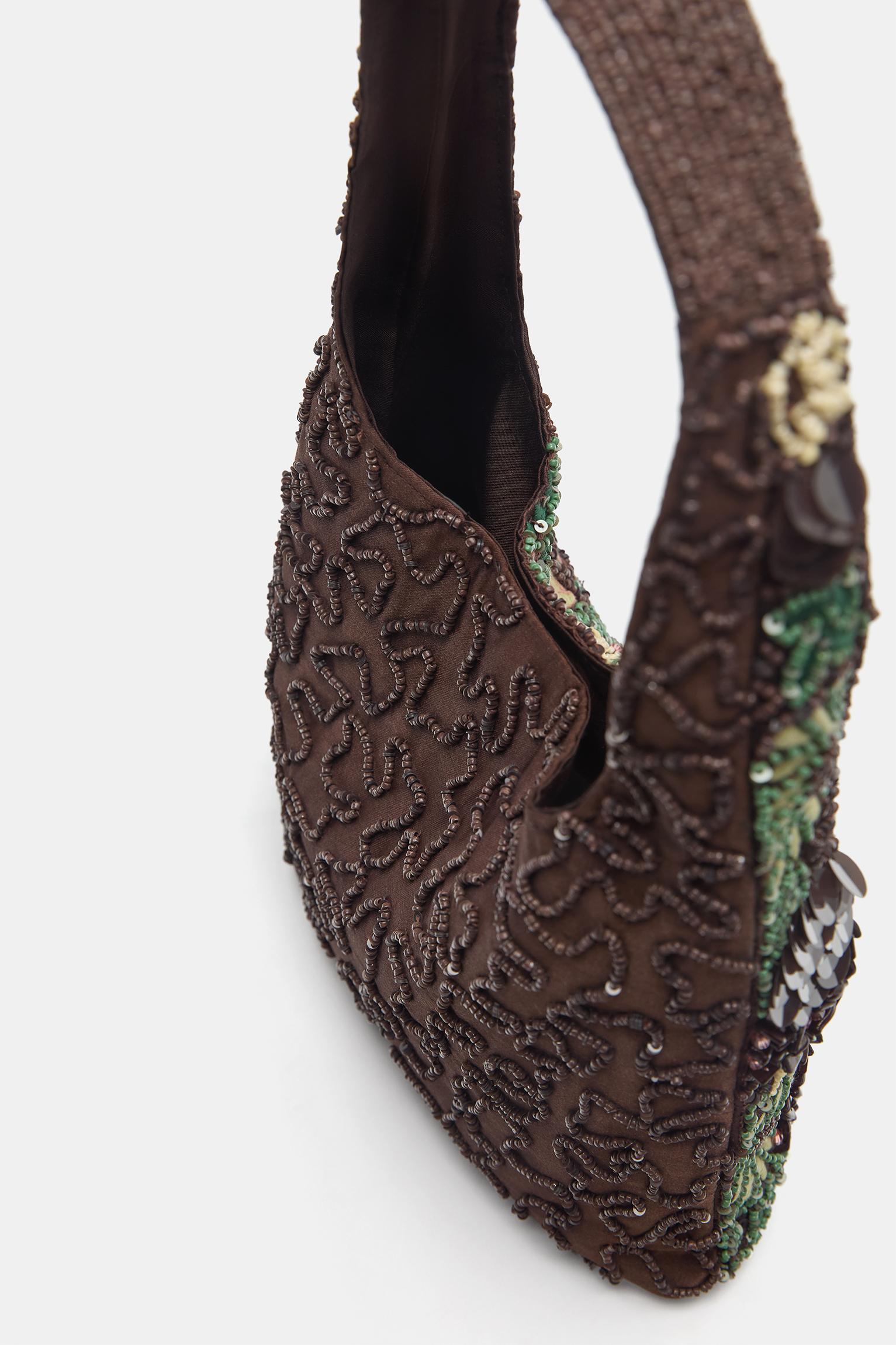 Boncuklu omuz çantası - Görsel 5