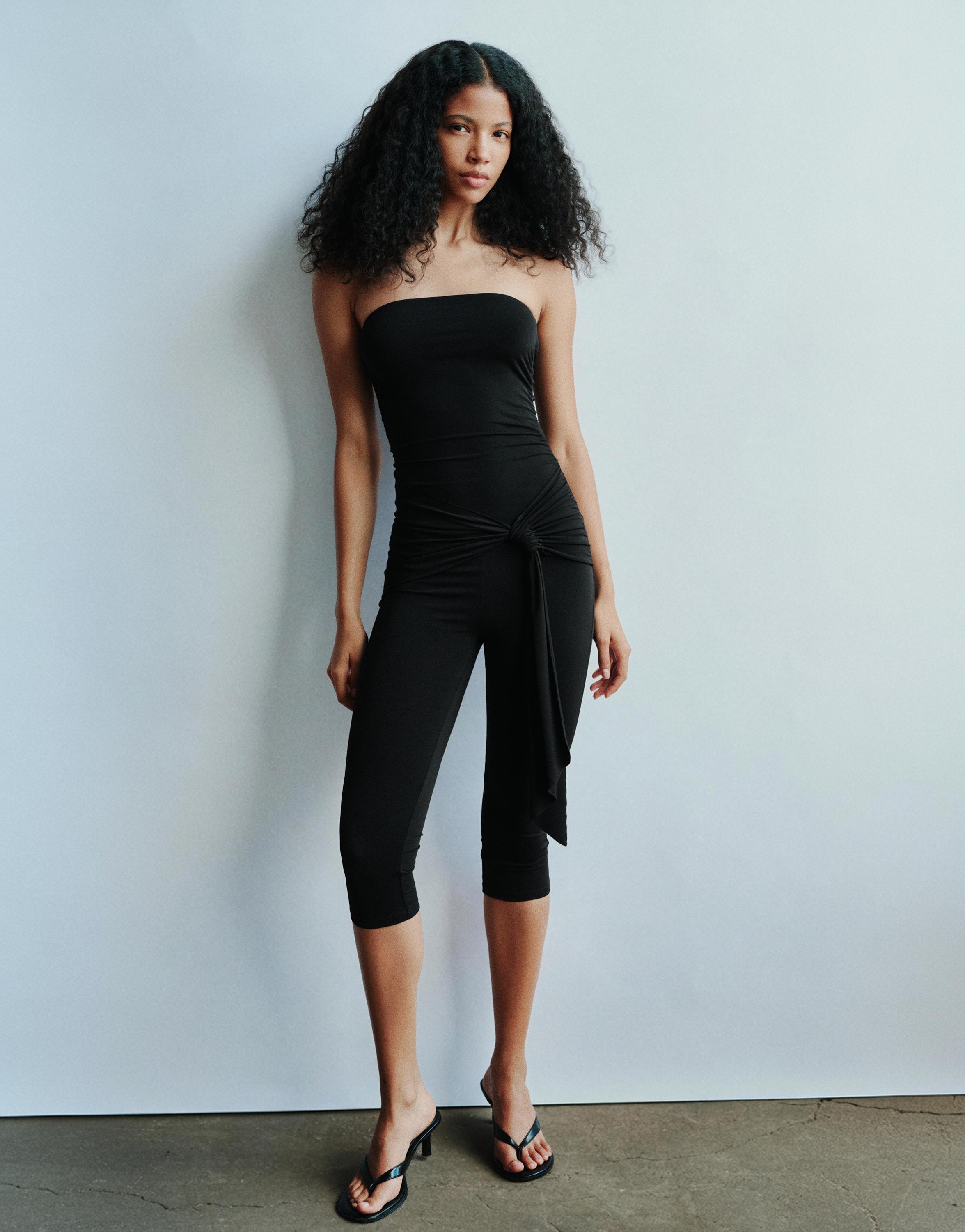 Strapless jumpsuit — Black
