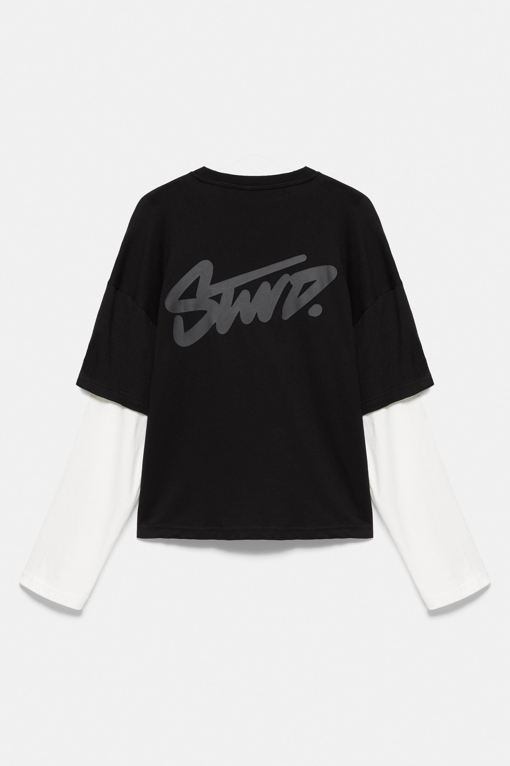 Double sleeve T-shirt — Black