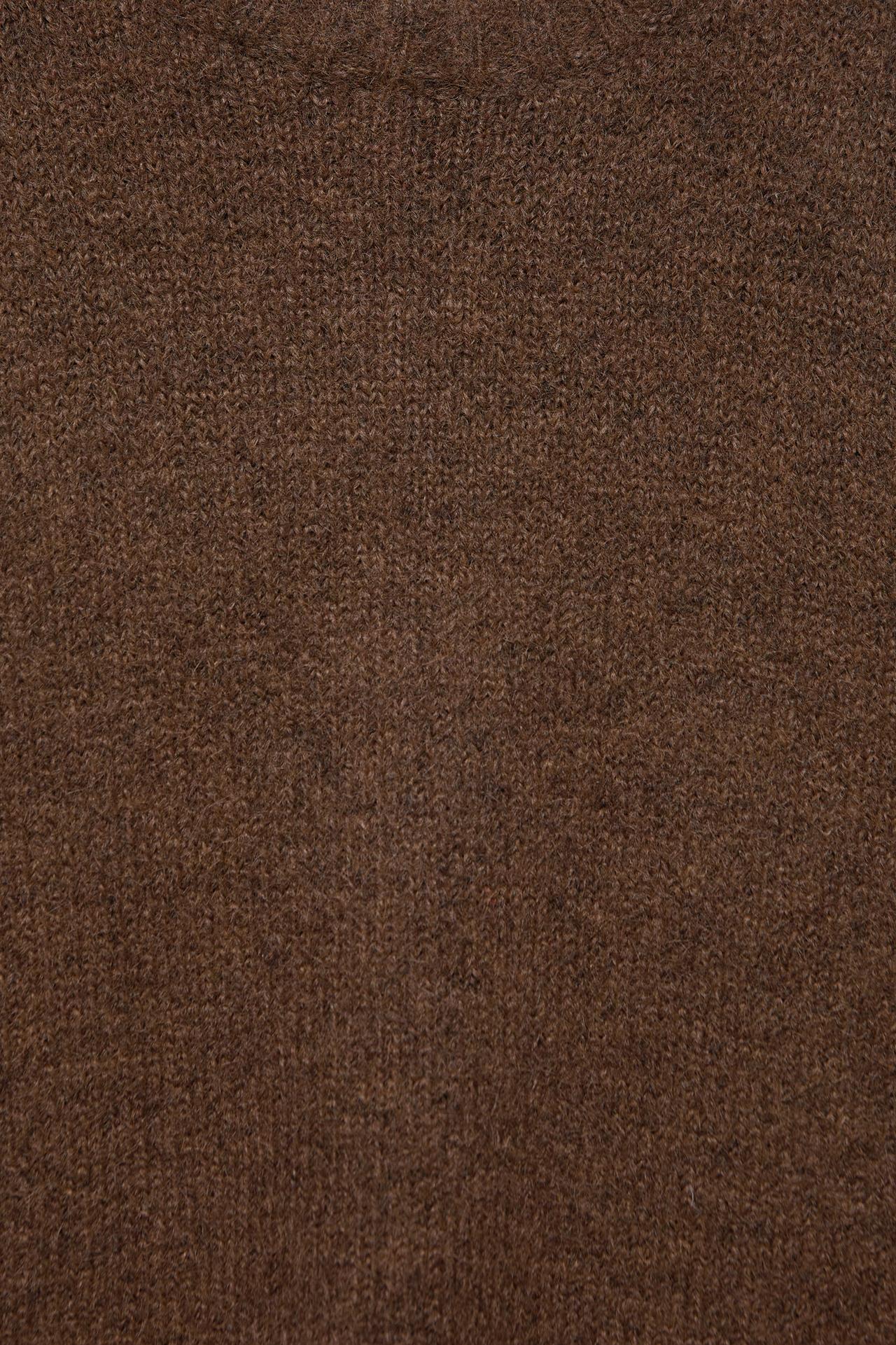Basic knit jumper — Brown