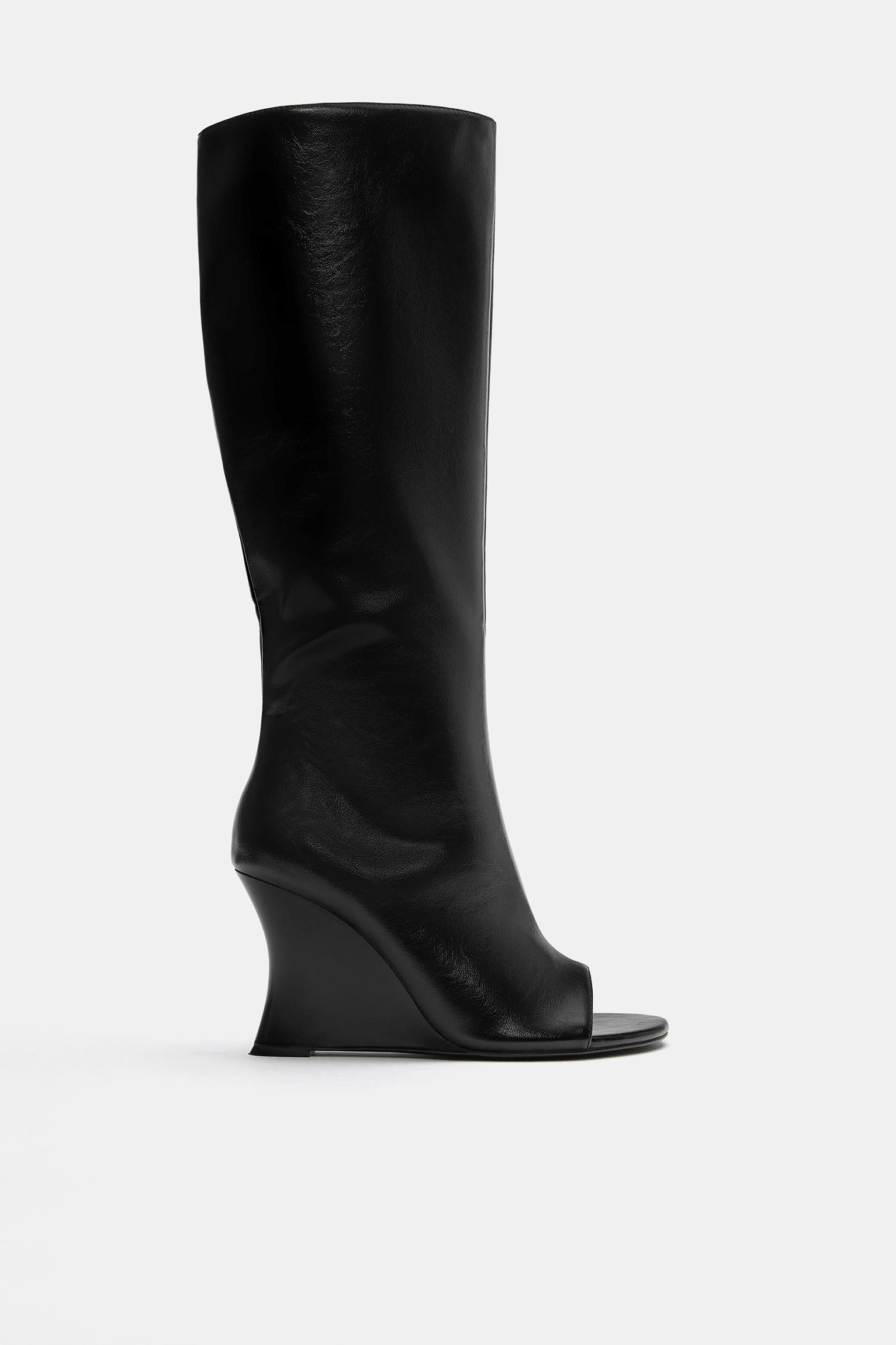 High wedge boots — Black