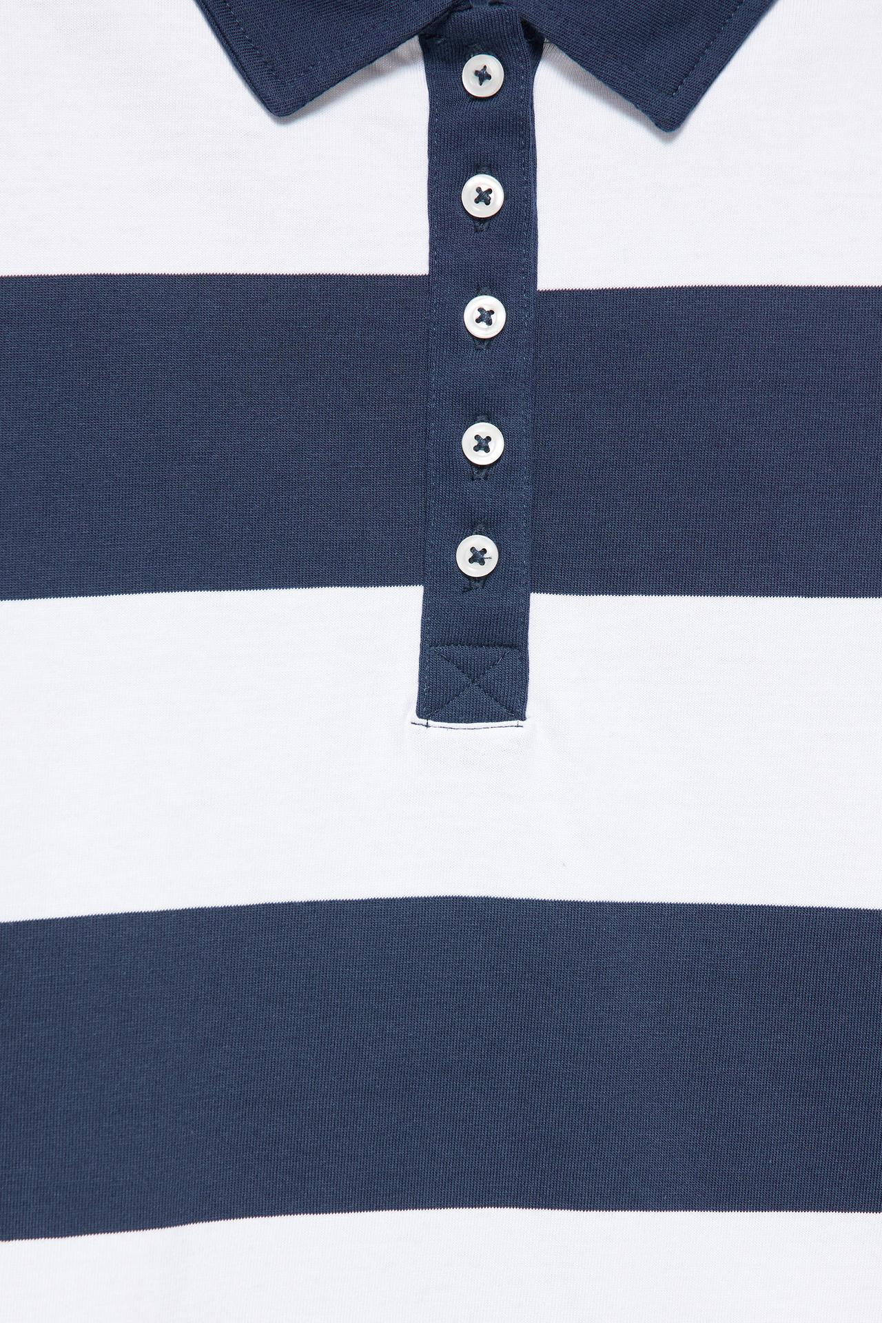 Long sleeve polo shirt — Striped