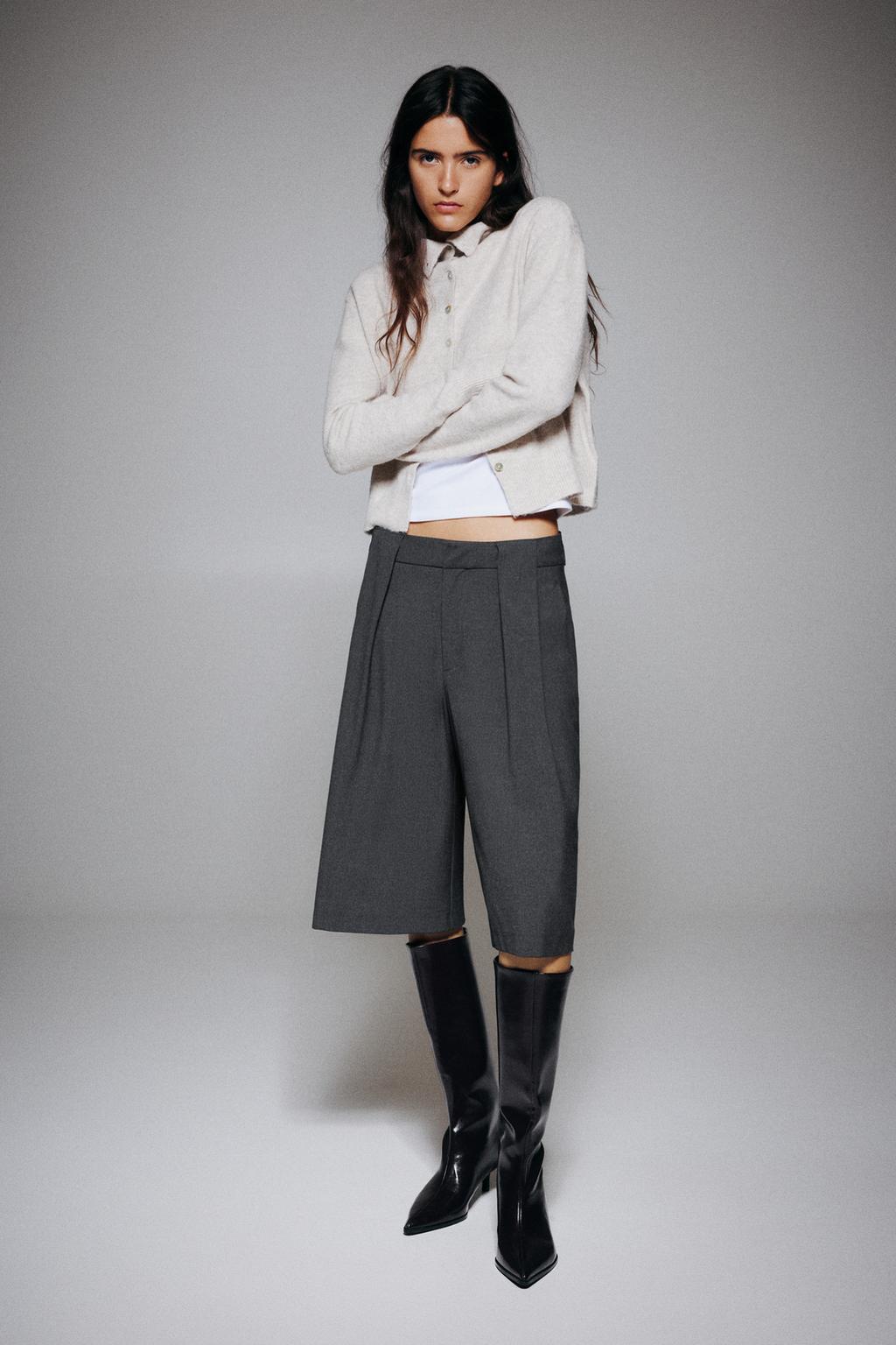 Pull&Bear Plezəli dərzilik bermuda şortu