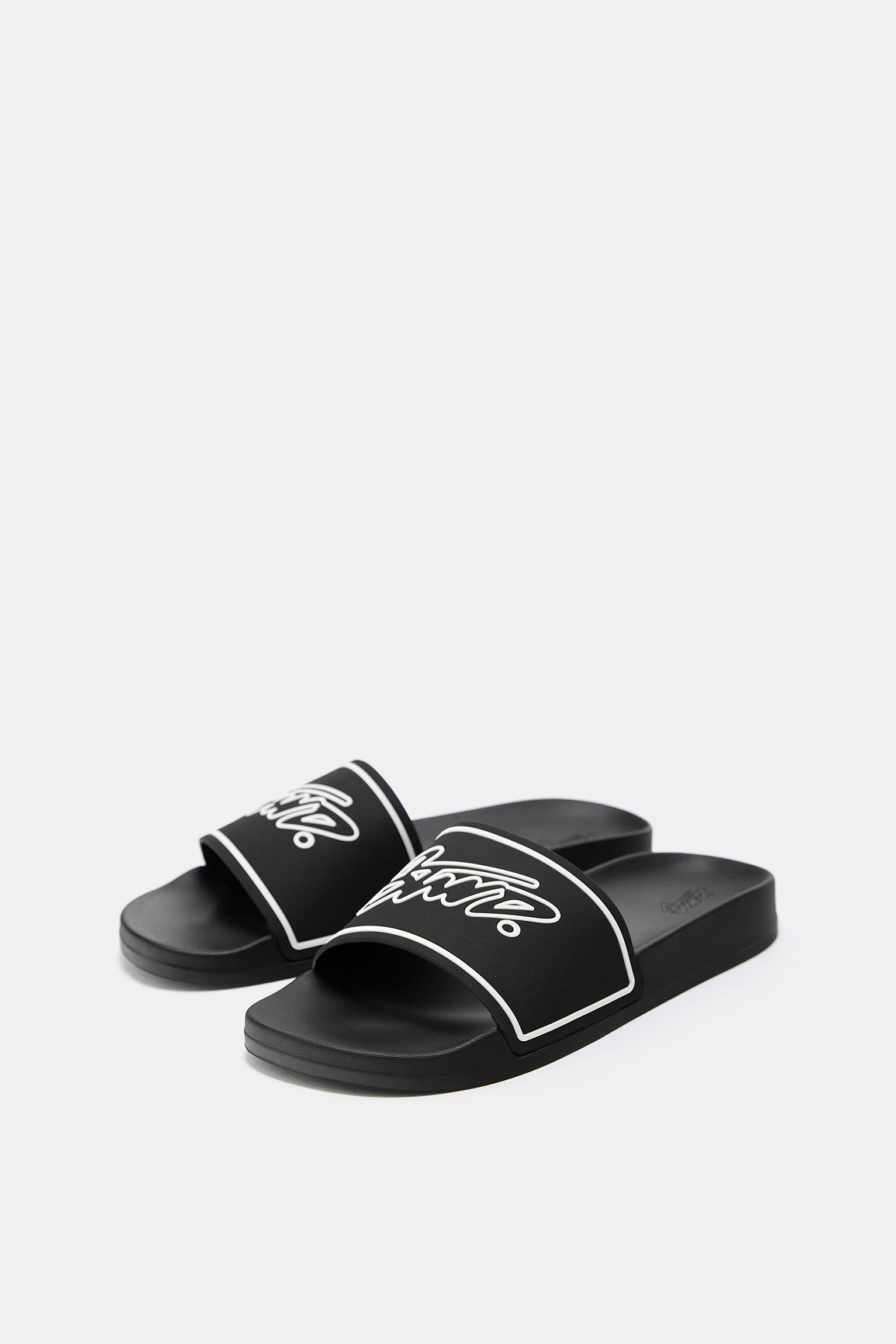 STWD logolu kauçuk sandalet - Görsel 10