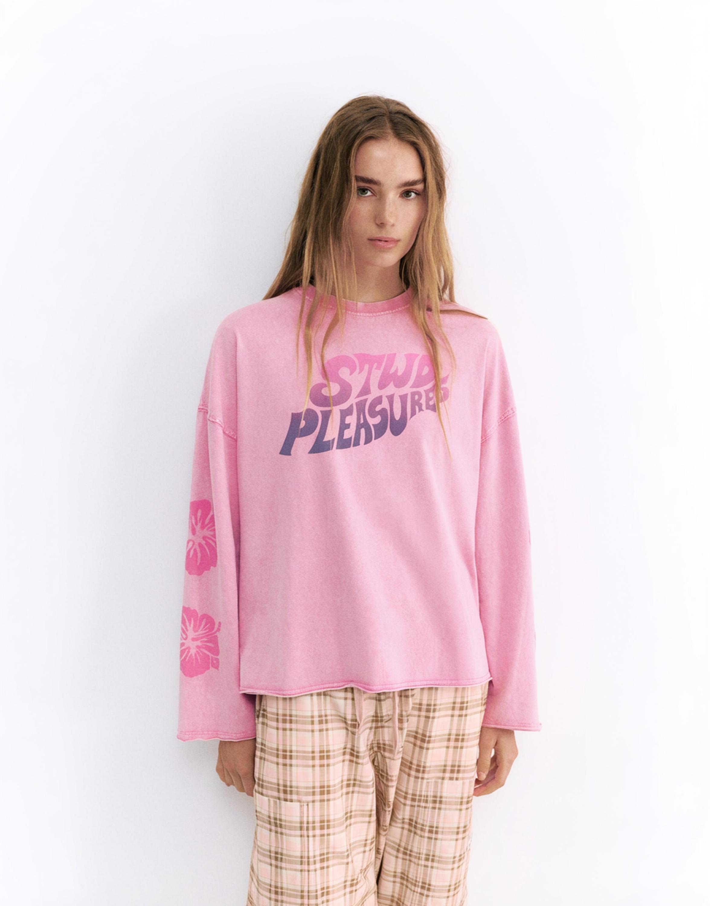 Pleasures x STWD long sleeve T-shirt — Pink