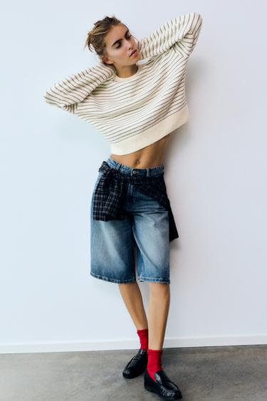 Soft-touch boxy jumper — Ice 1