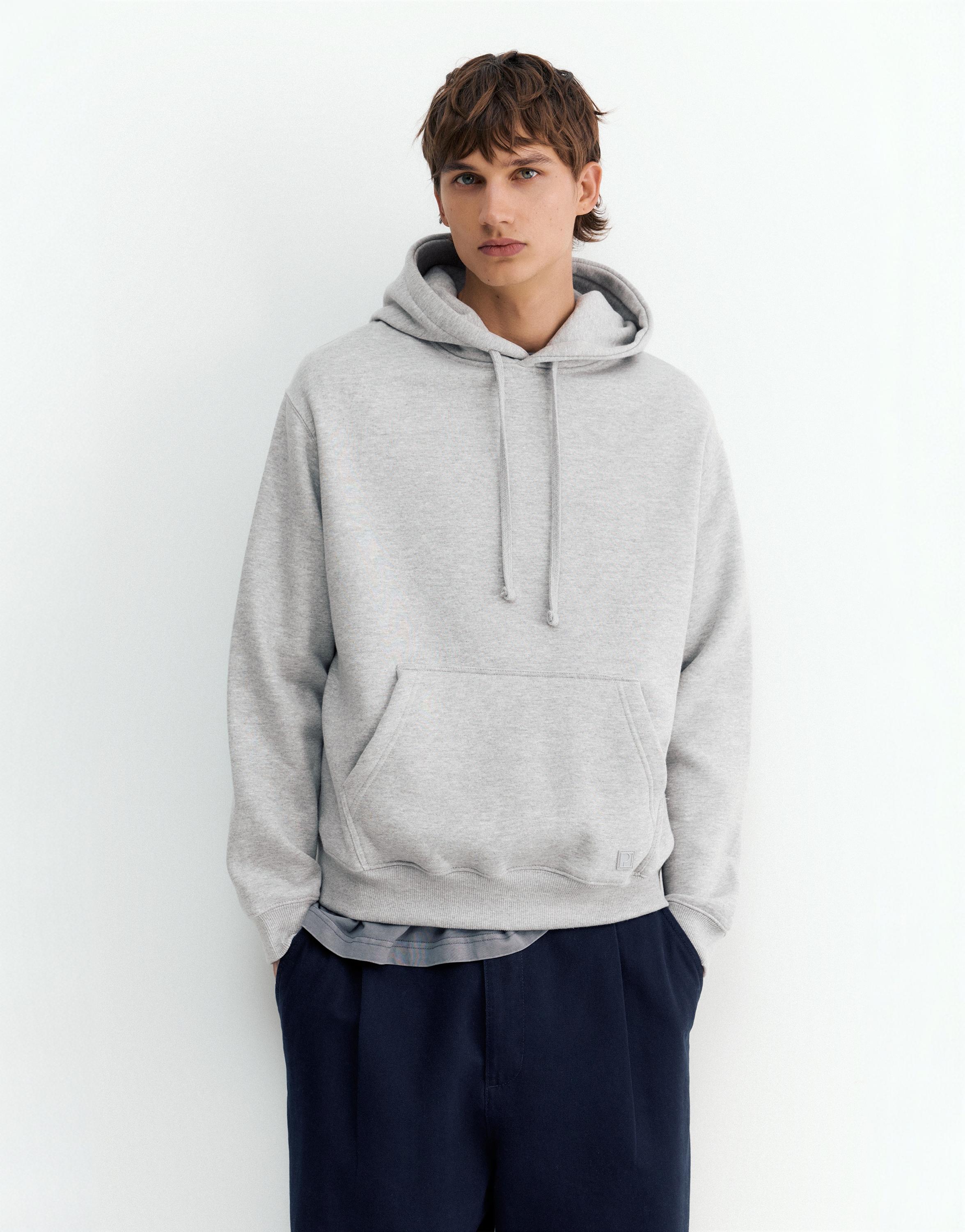Basic hoodie — Grey marl