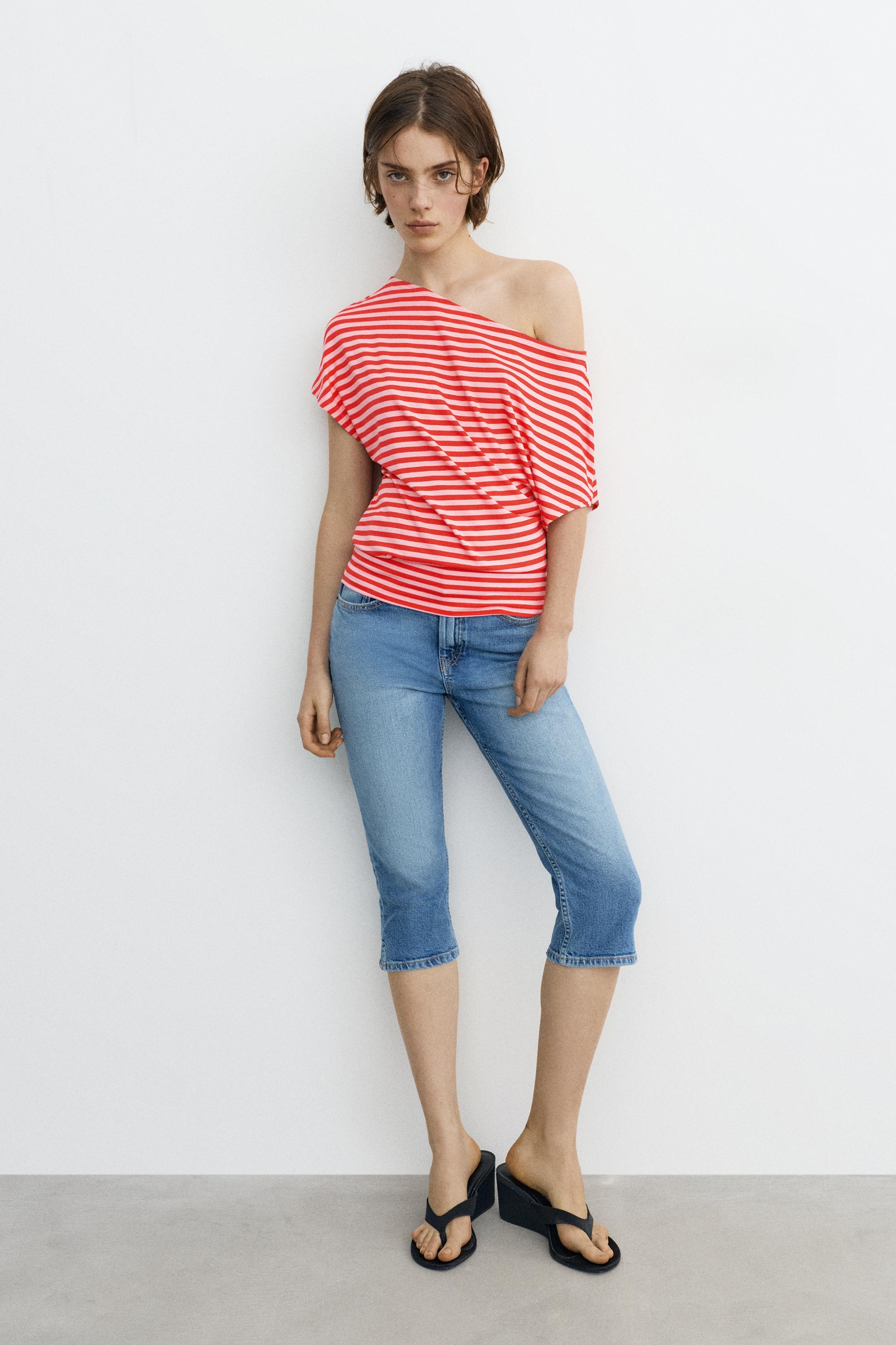Short asymmetric dress — Striped