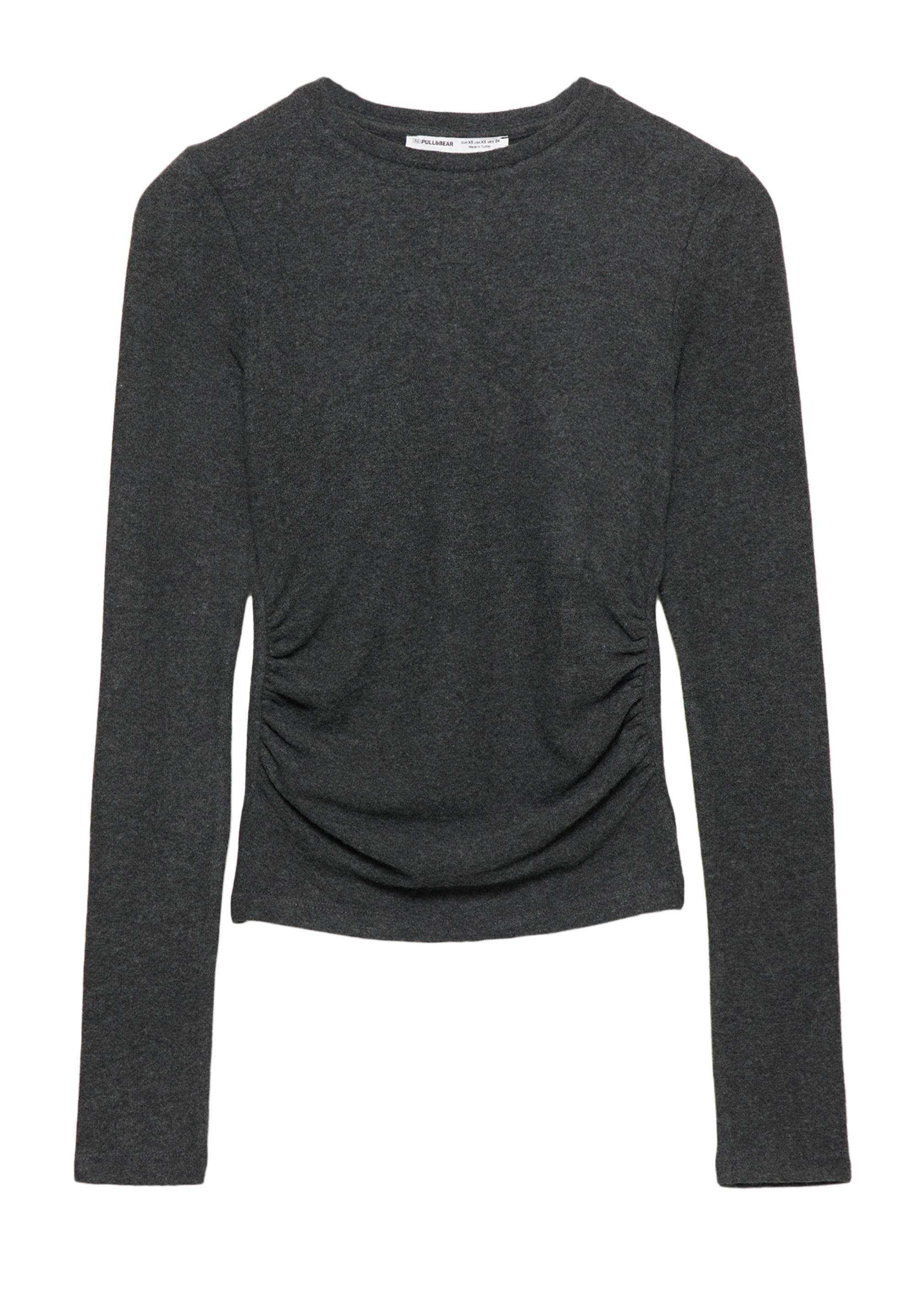 Büzgülü yumuşak dokulu tişört - Görsel 45