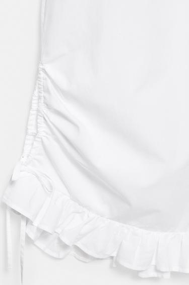 Ruffle bow sarouel trousers — White 8