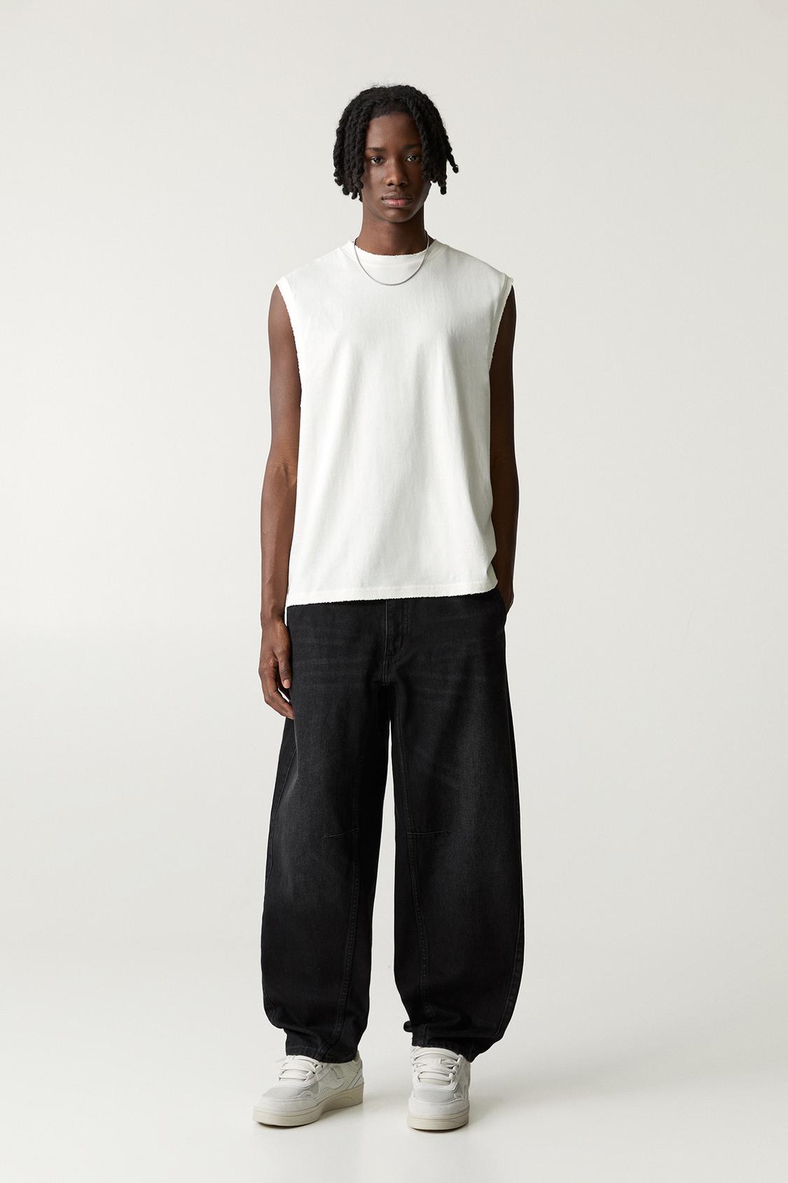 Wide Leg Jeans Jeans A Vita Alta Pull And Bear Zalando Pantaloni