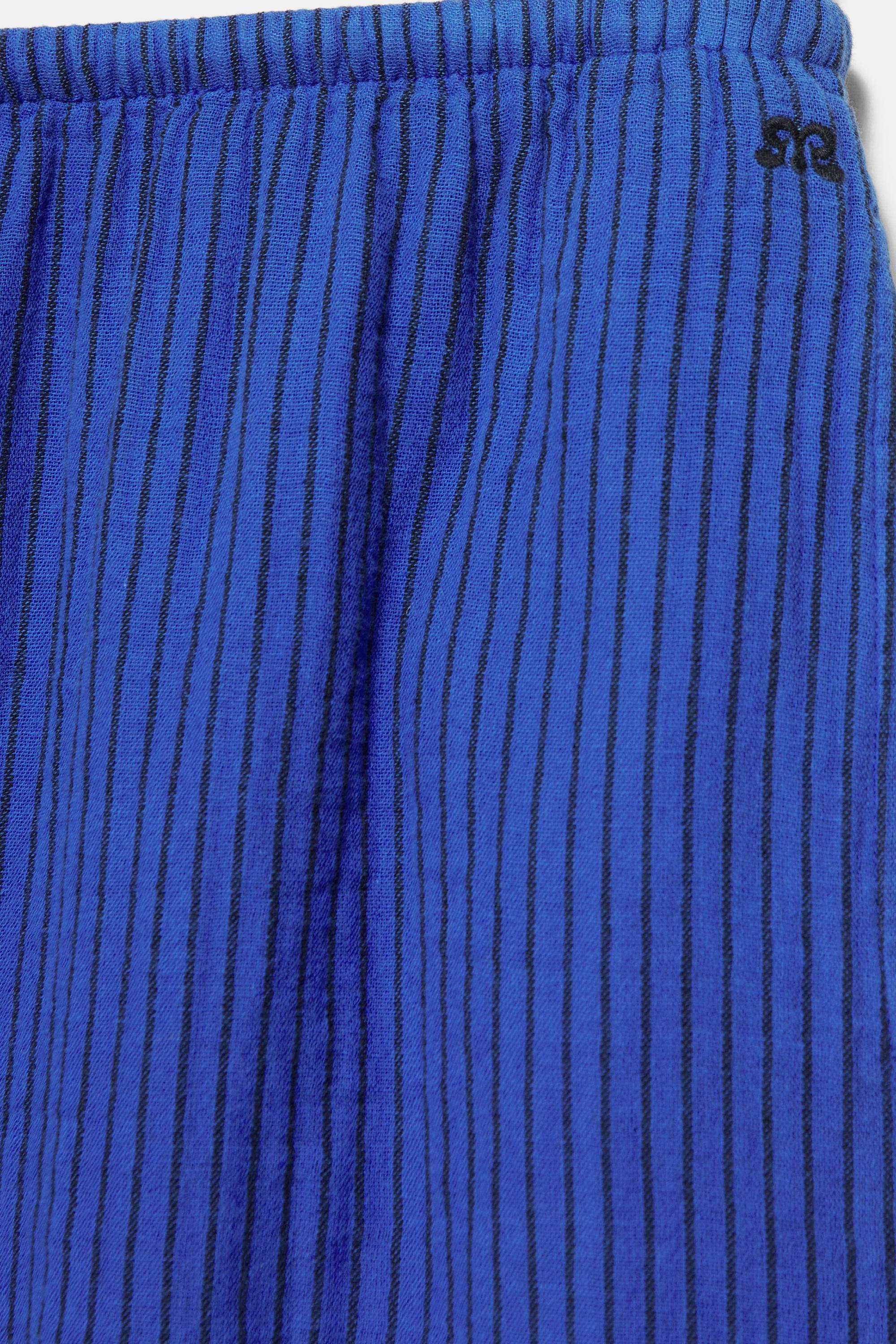 Rustic blue striped Bermuda shorts — Indigo