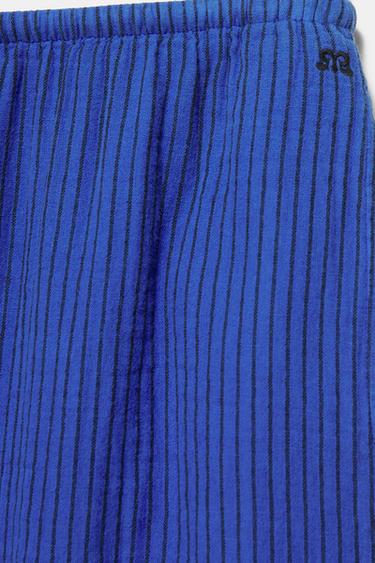 Rustic blue striped Bermuda shorts — Indigo 8