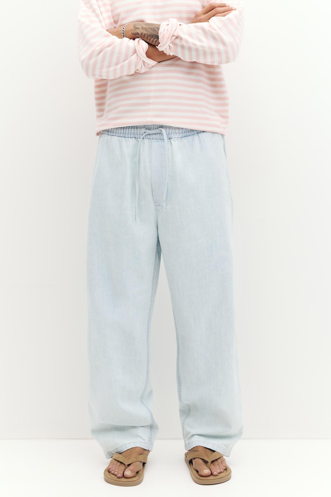 Denim joggers — Pale blue