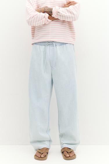Denim joggers — Pale blue 4