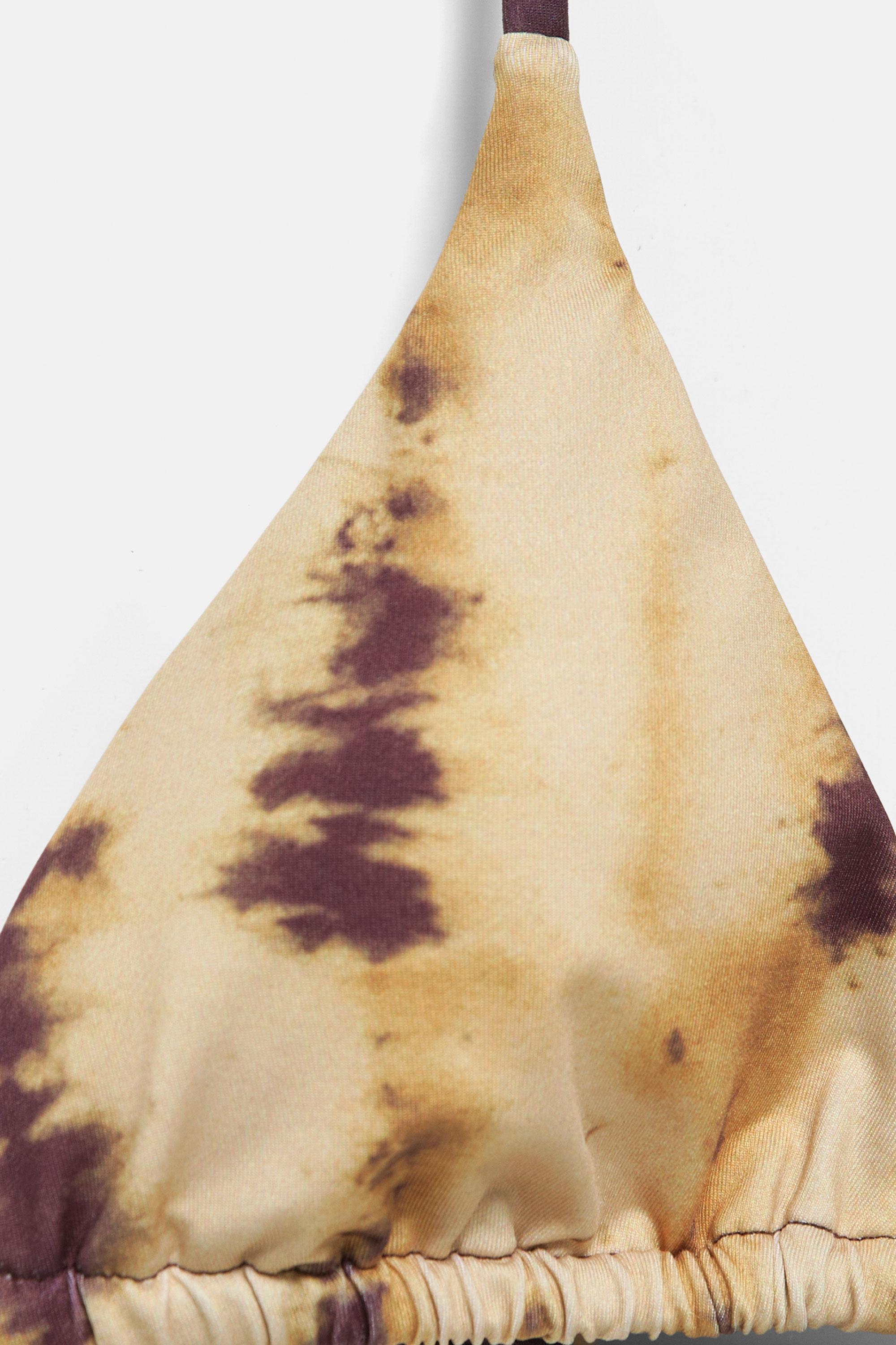 Triangle tie-dye bikini top — Yellow