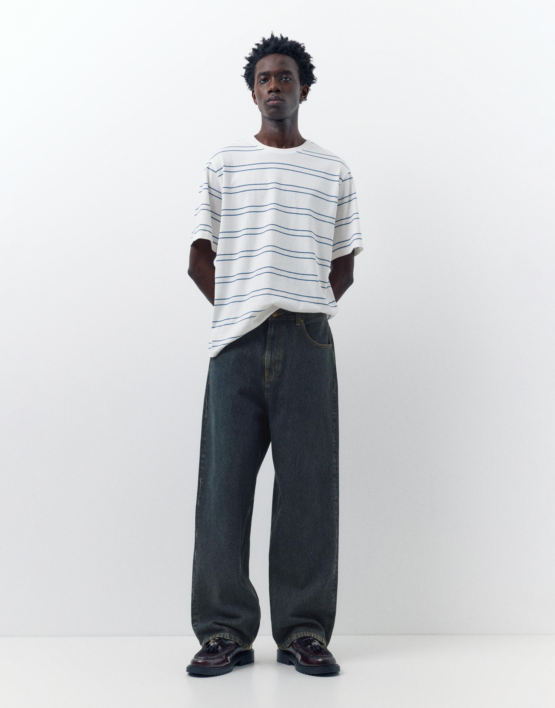 Relaxed fit baggy jeans — Dark blue