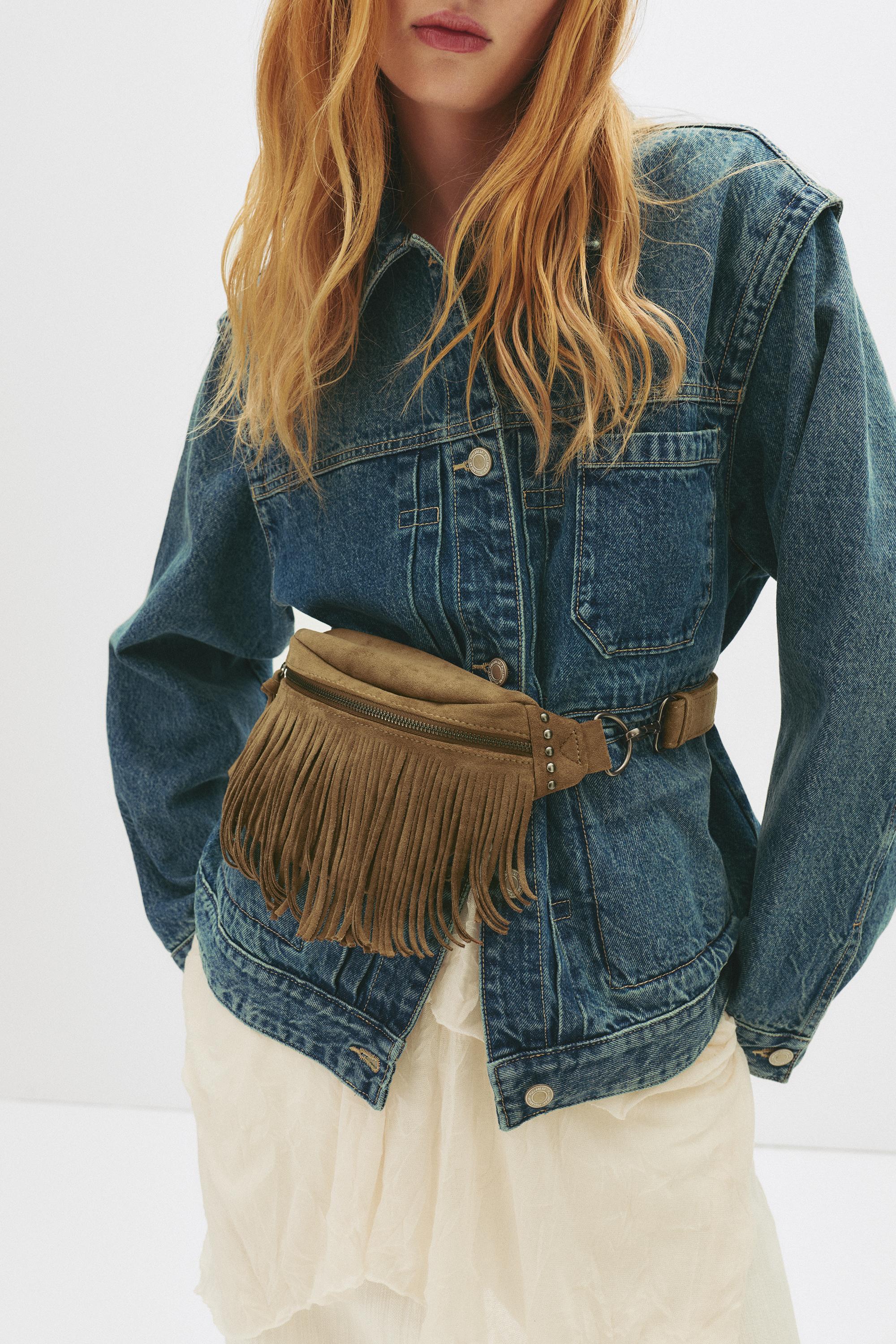 Fringed fanny pack - pull&bear