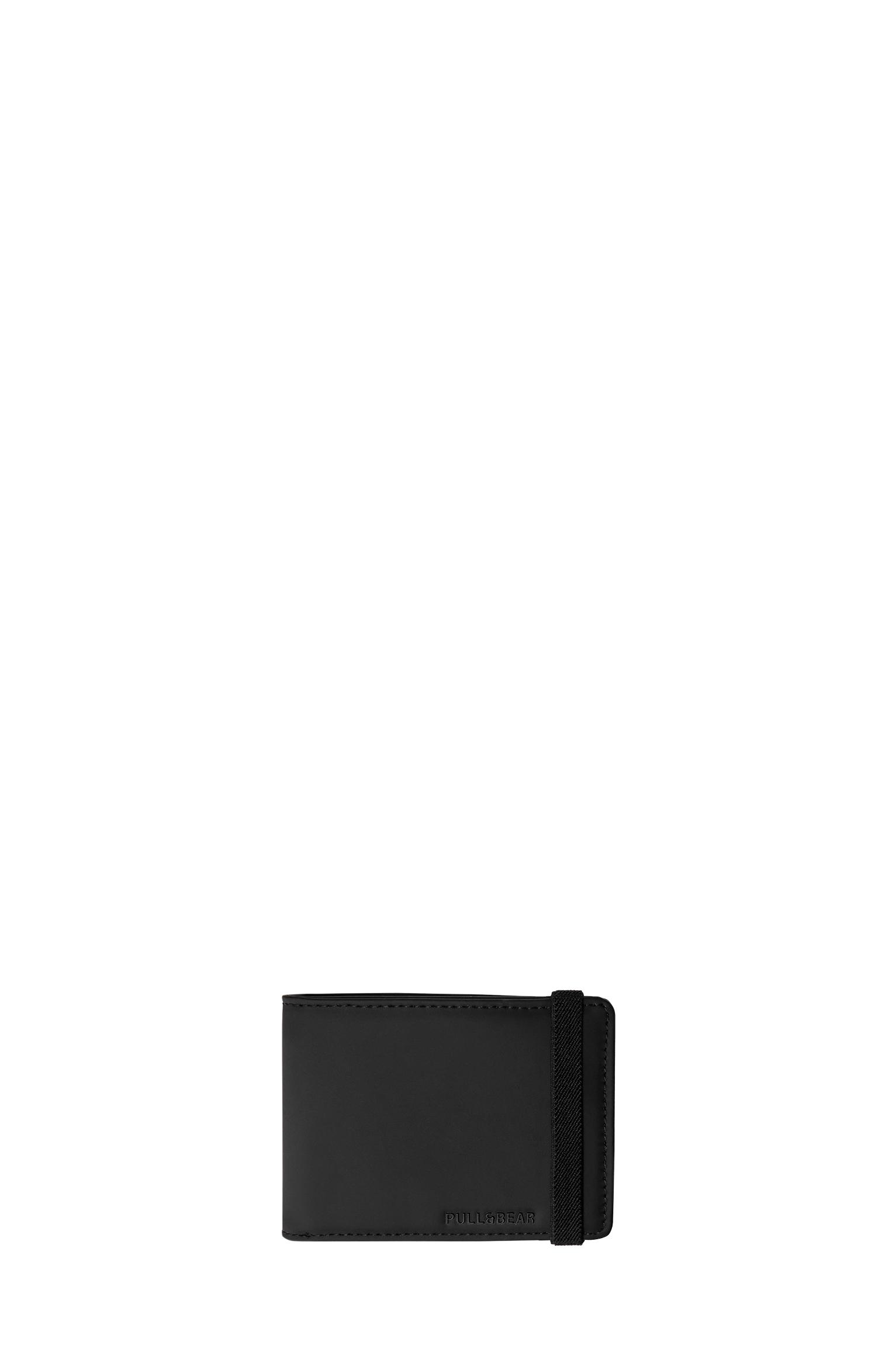 Rubberised wallet — Black