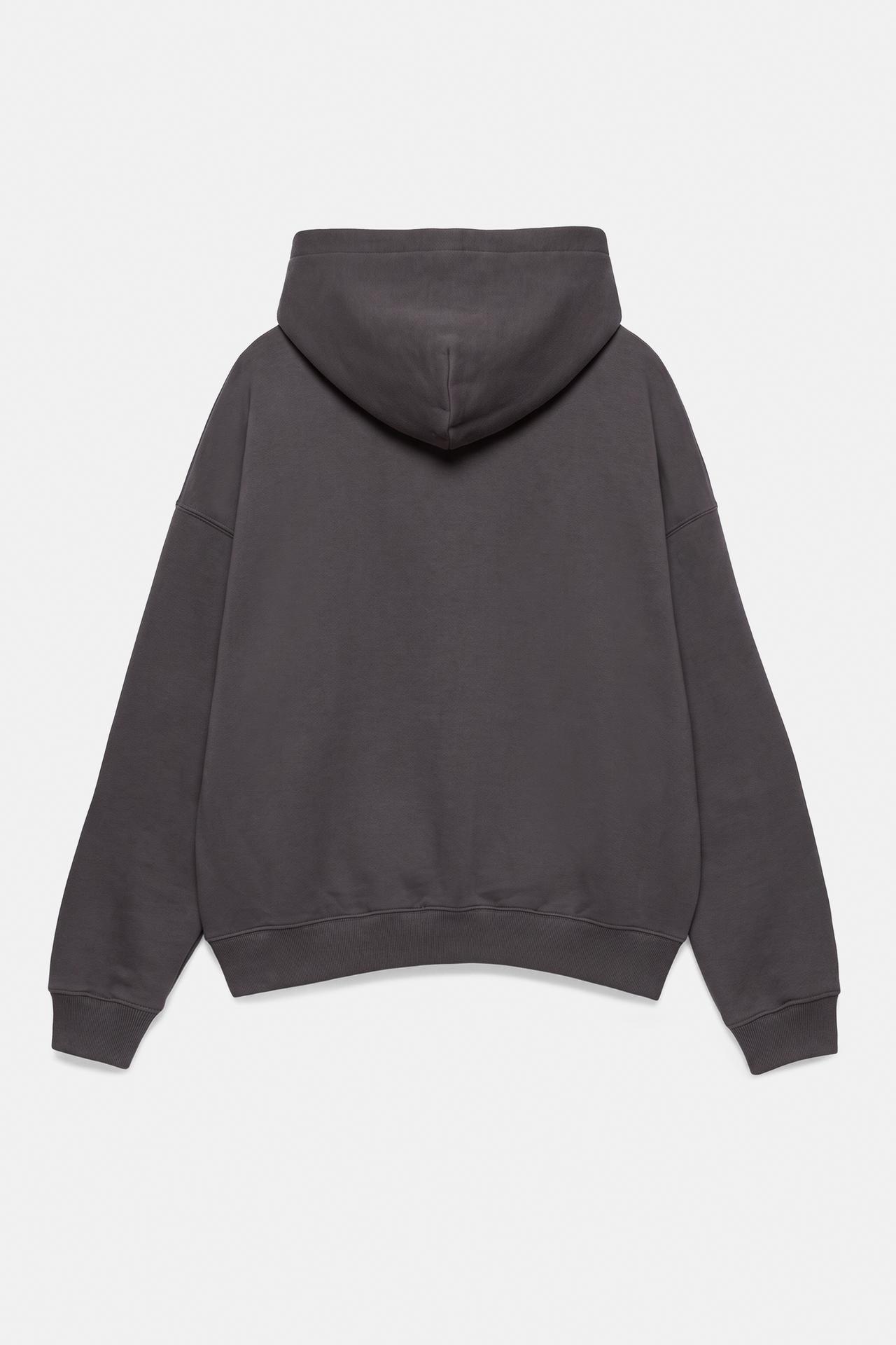 Boxy fit hoodie — Anthracite grey