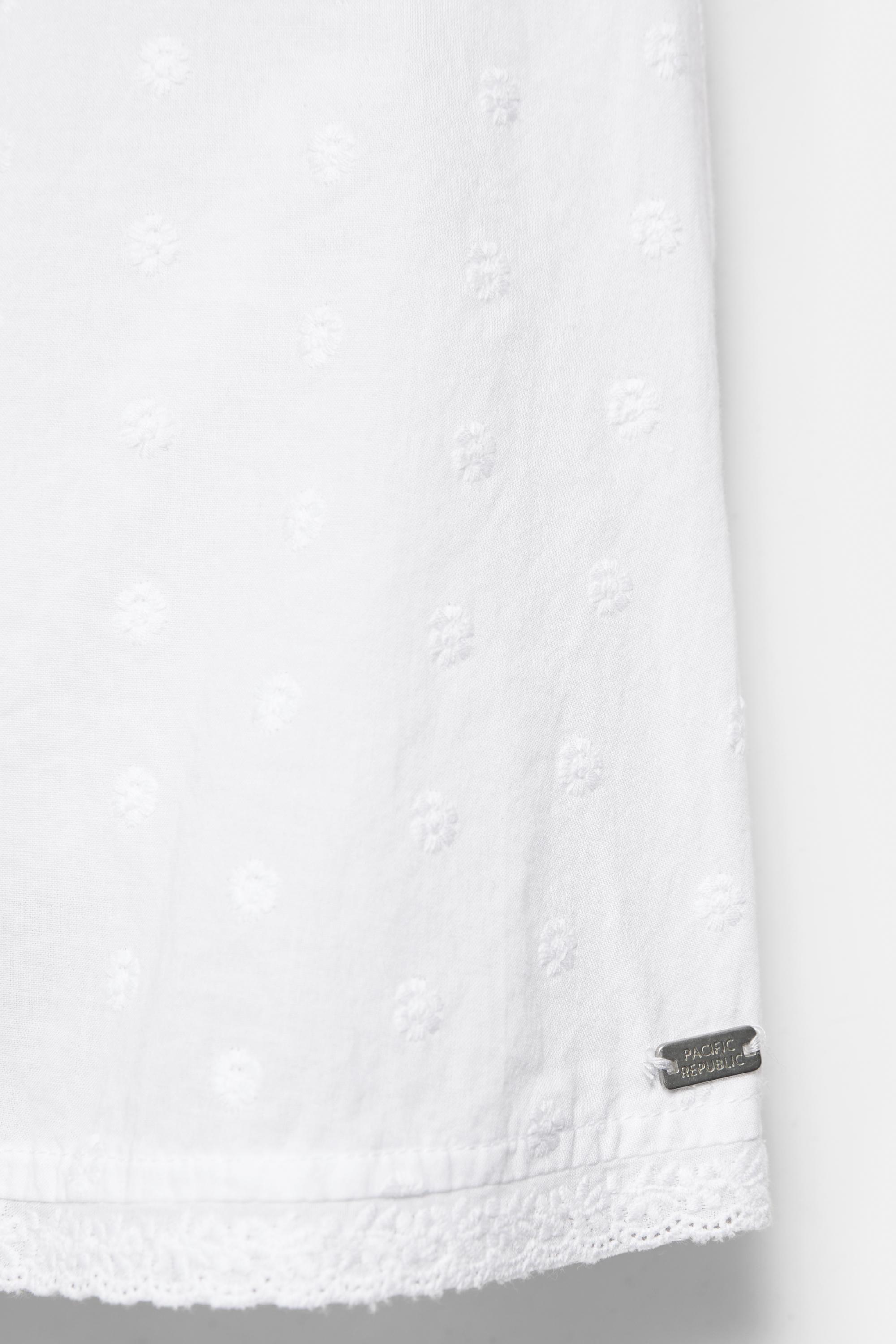 White Swiss embroidery mini skirt — Ice