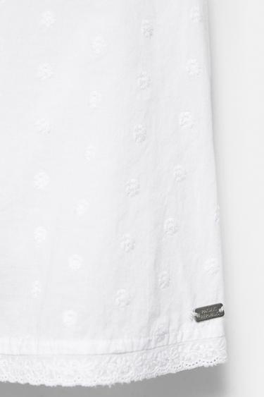 White Swiss embroidery mini skirt — Ice 8