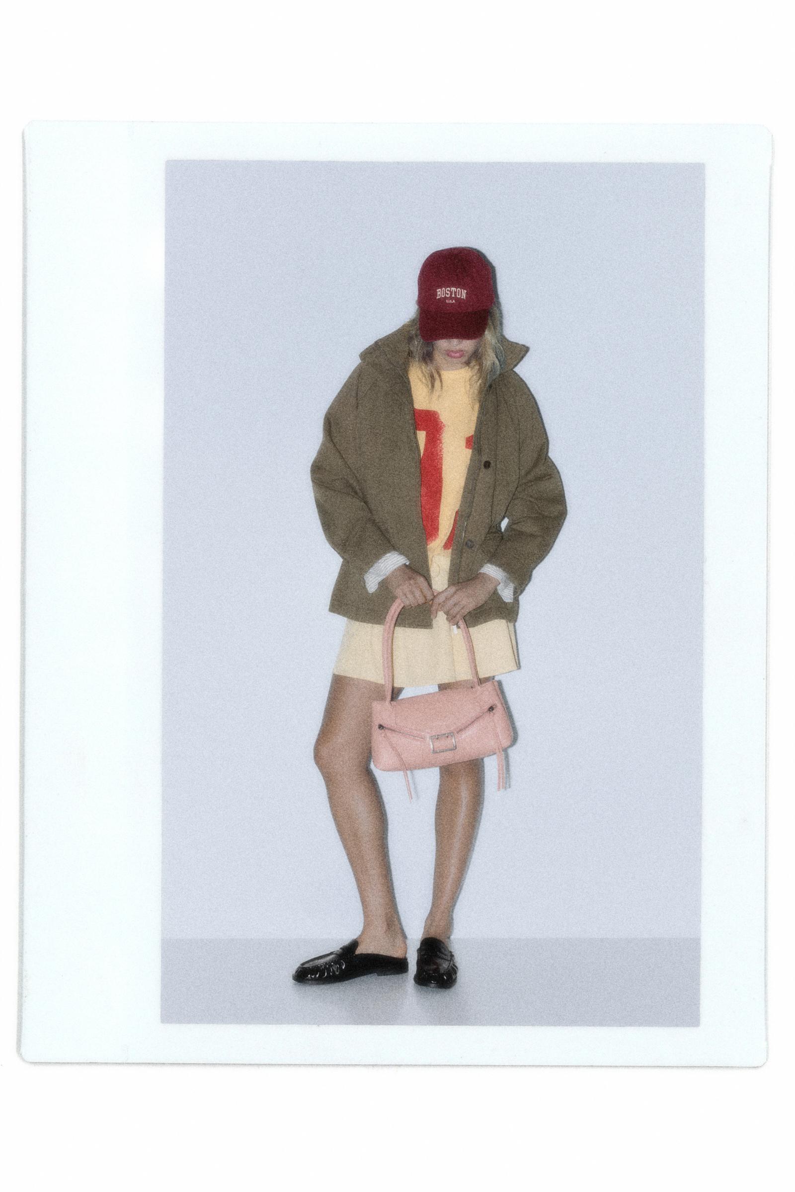 Short high-neck parka — Dark khaki