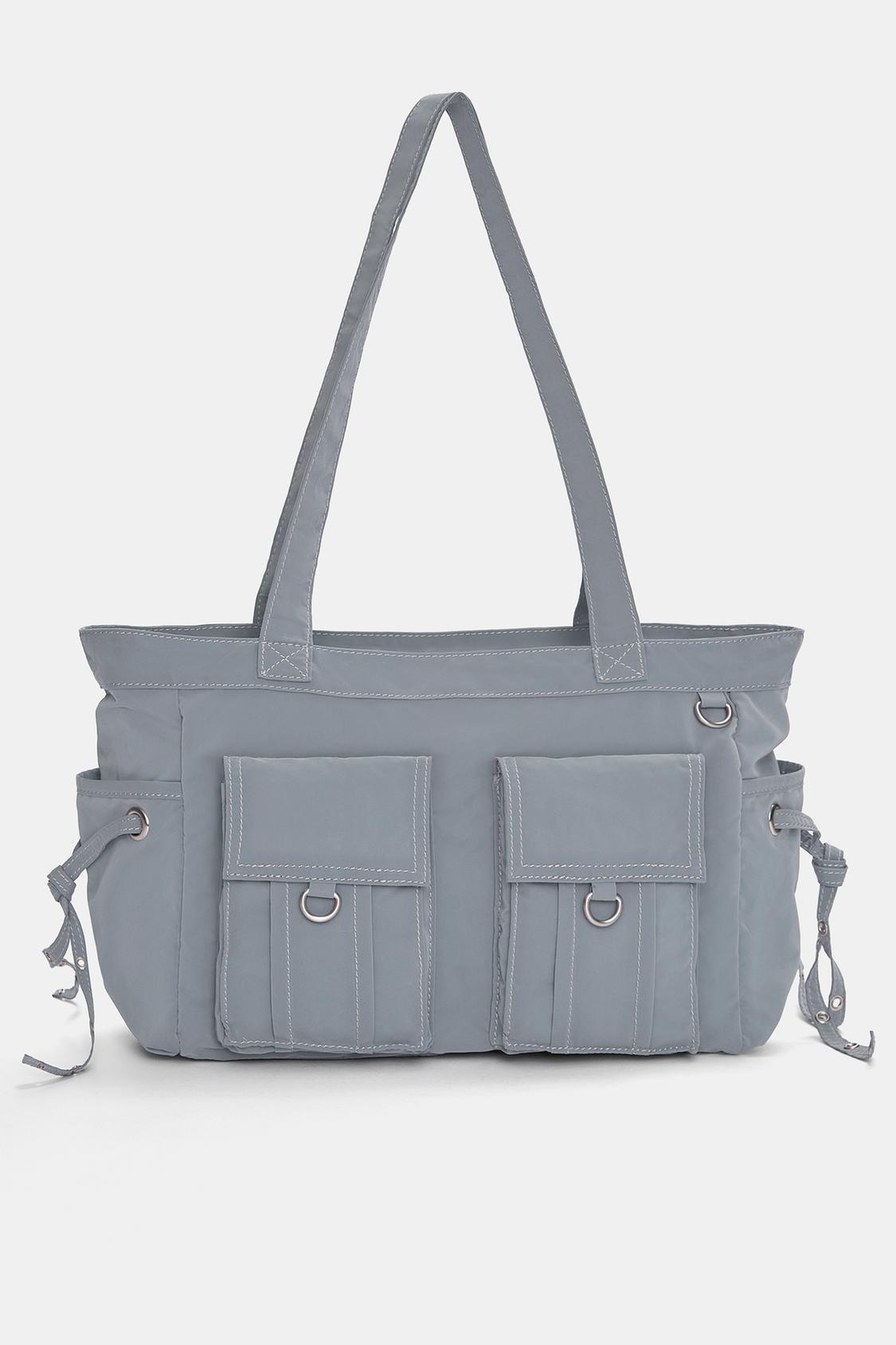 Nylon shopper bag with pockets - pull&bear