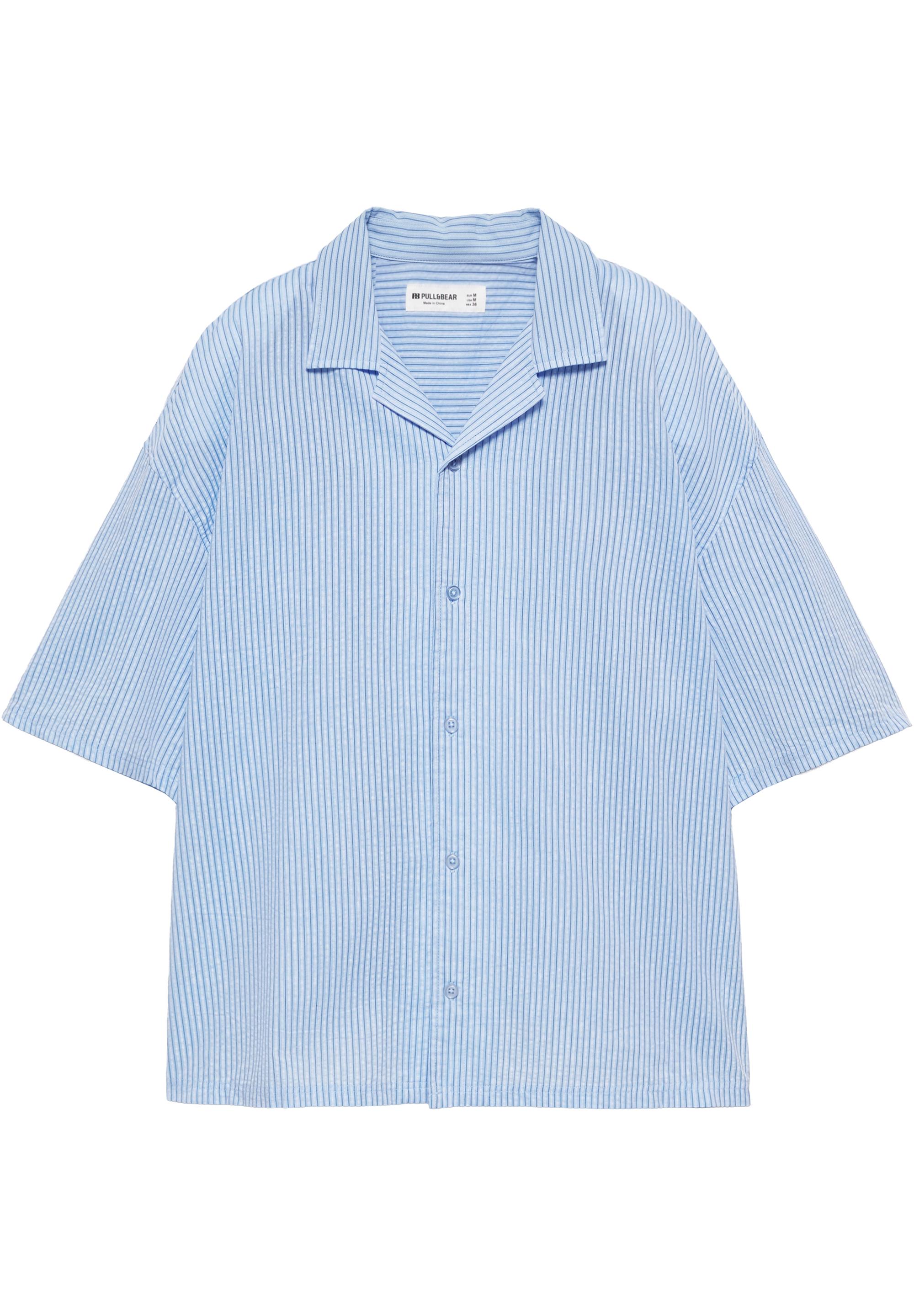 Striped short sleeve shirt — Blue