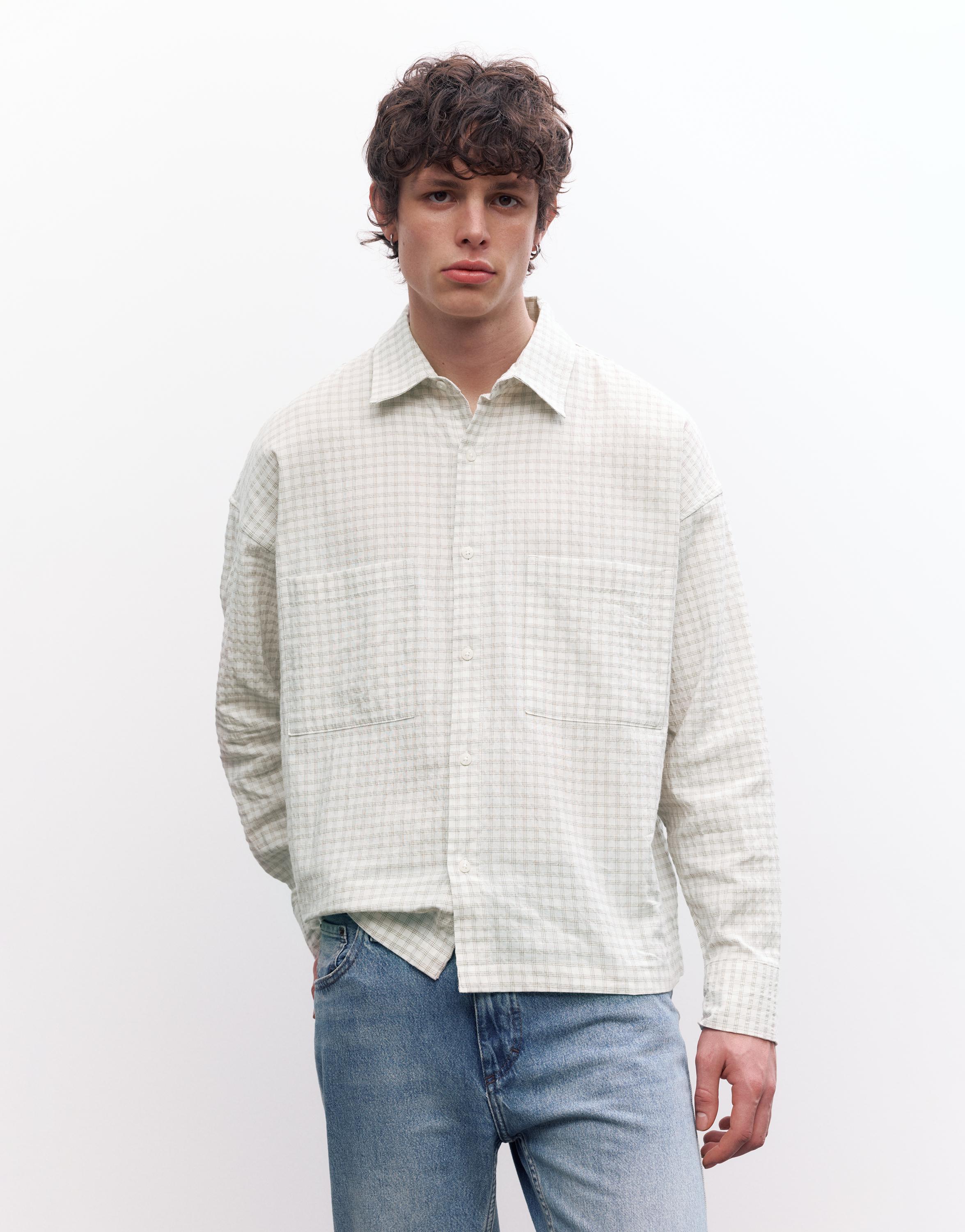 Cepli uzun kollu gömlek - Görsel 14