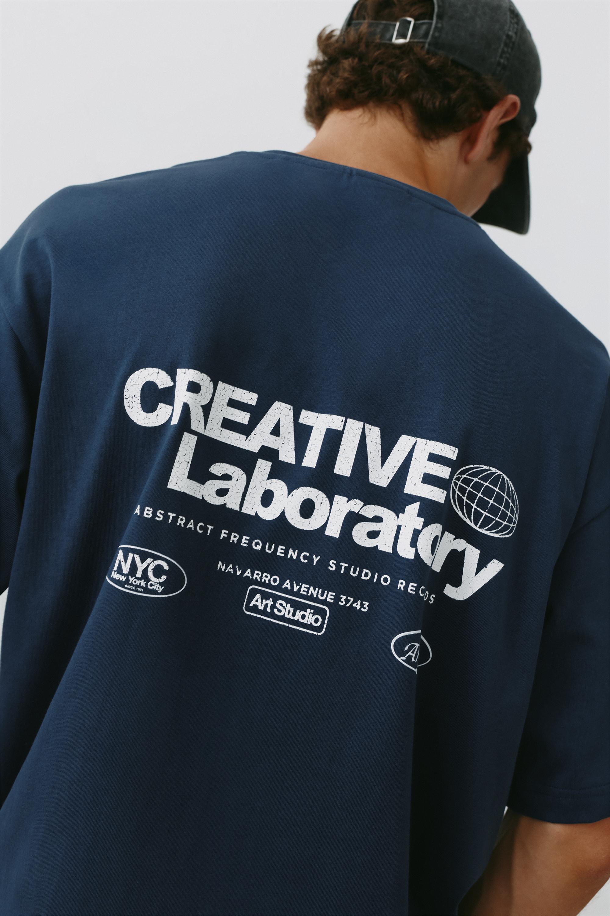 Creative Laboratory graphic T-shirt — Navy