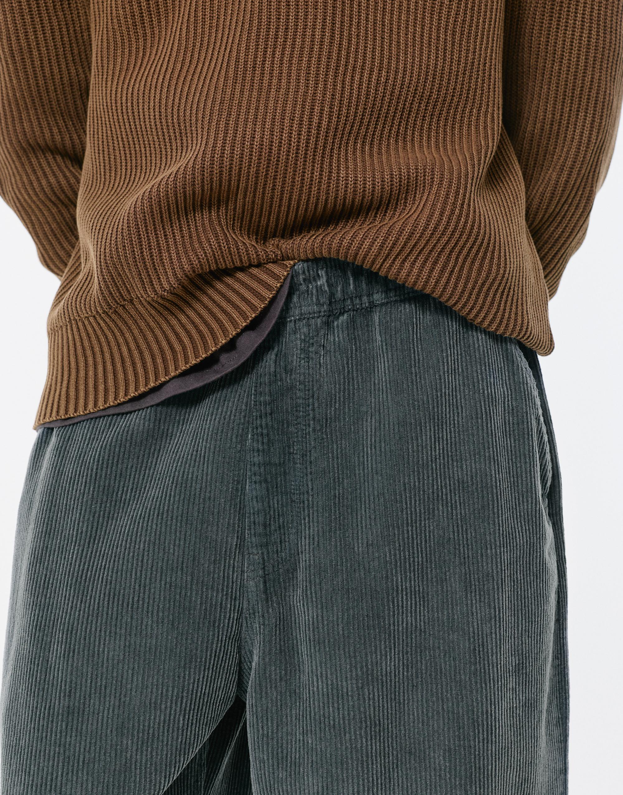 Kordonlu baggy kadife jogger pantolon - Görsel 2