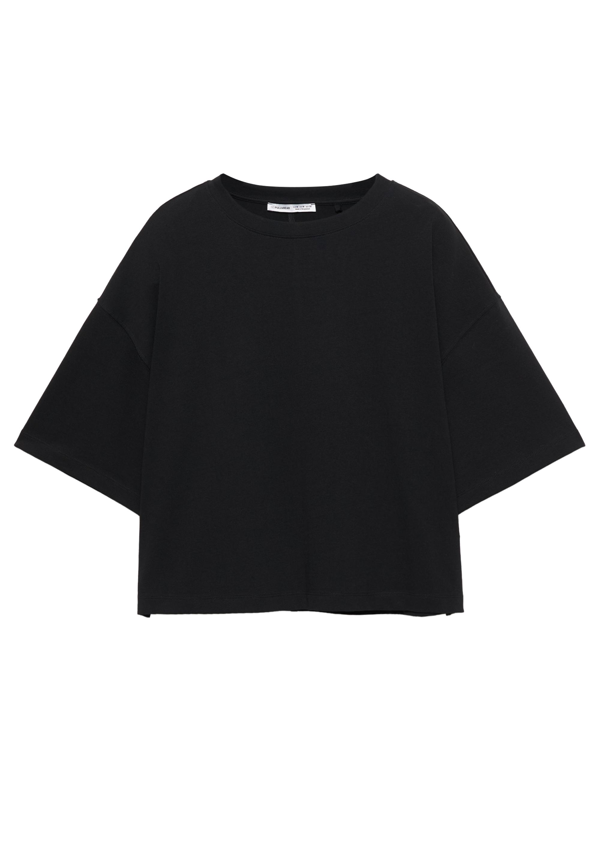 Boxy fit short sleeve T-shirt — Black