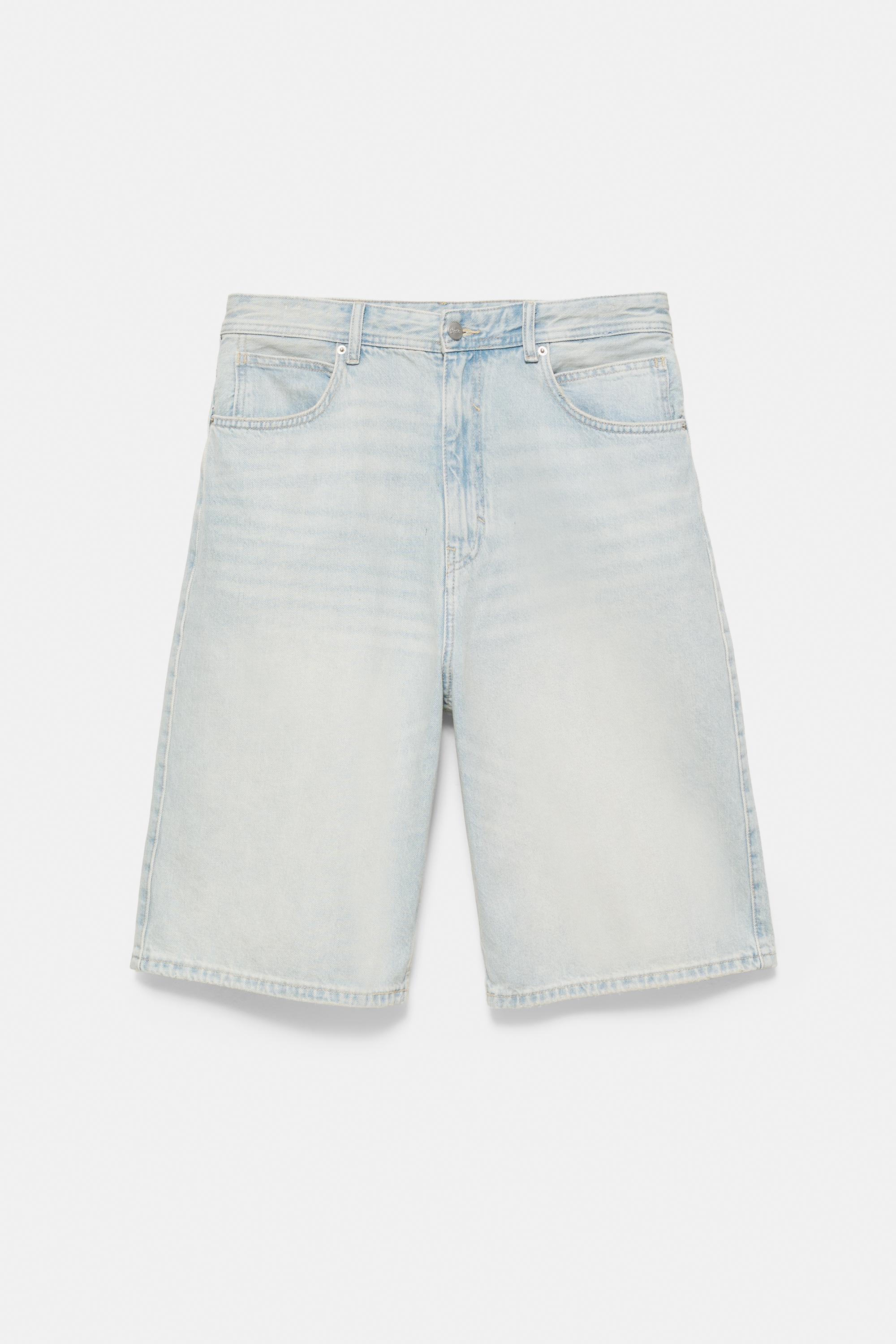 STWD skater denim Bermuda shorts — Pale indigo
