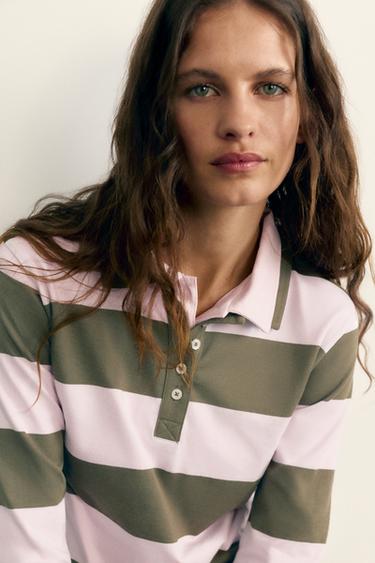 Long sleeve polo shirt — Striped 3
