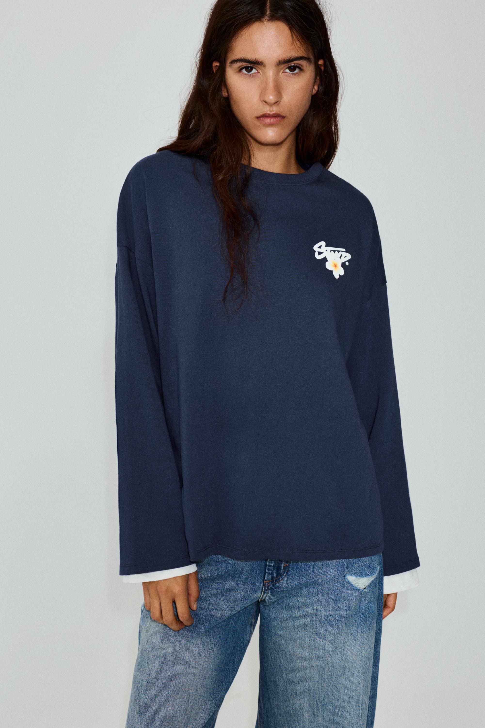 Camiseta oversize STWD flor
