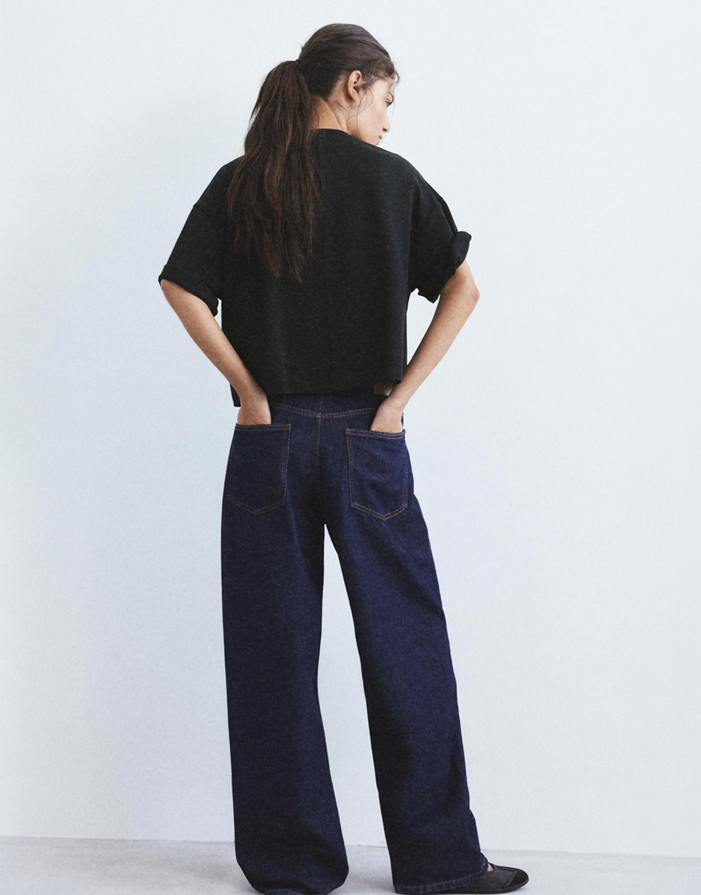 Kısa kollu kutu kesim t-shirt - Görsel 87