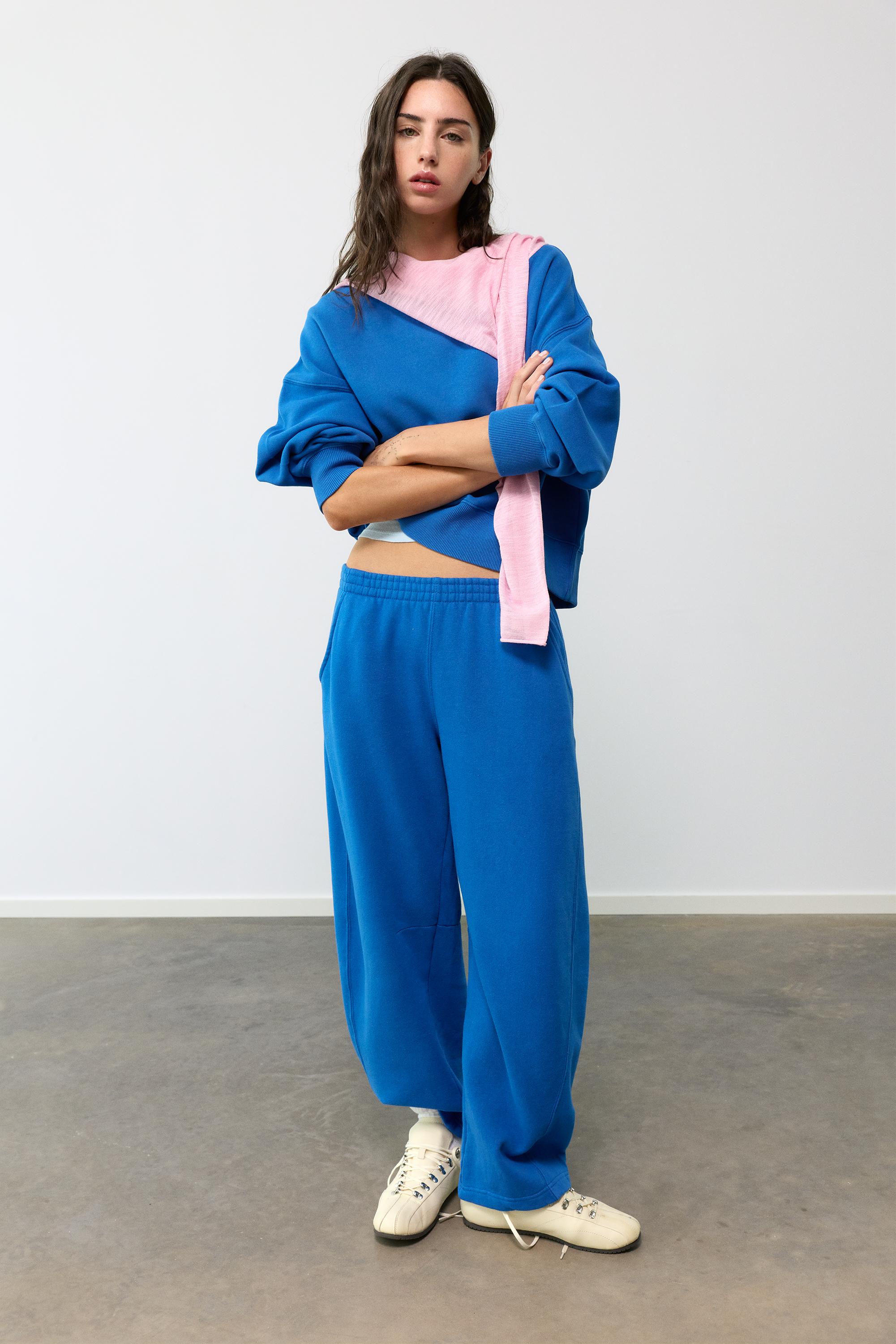 Round neck sweatshirt — Deep blue