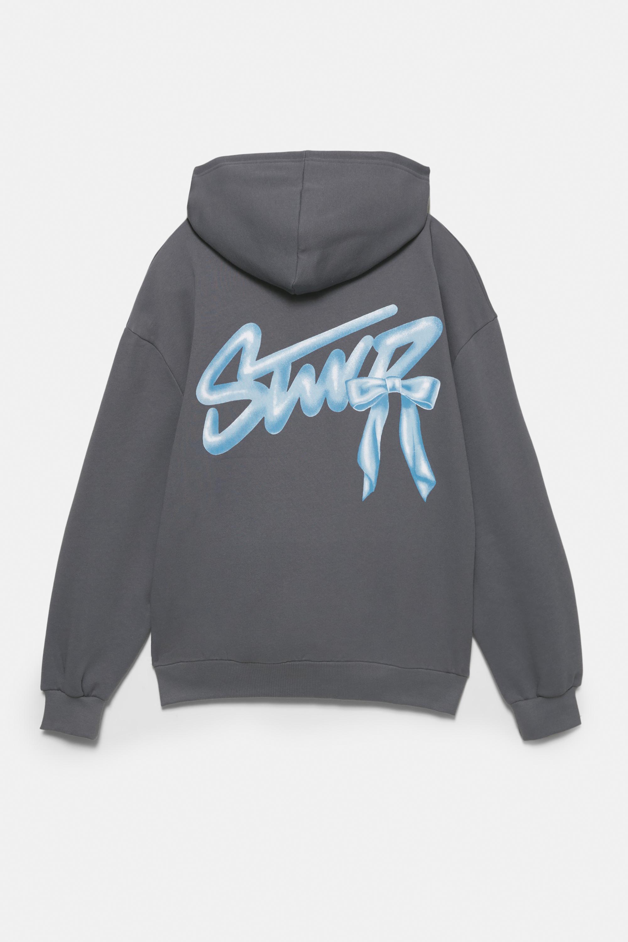 STWD bow hoodie — Anthracite grey