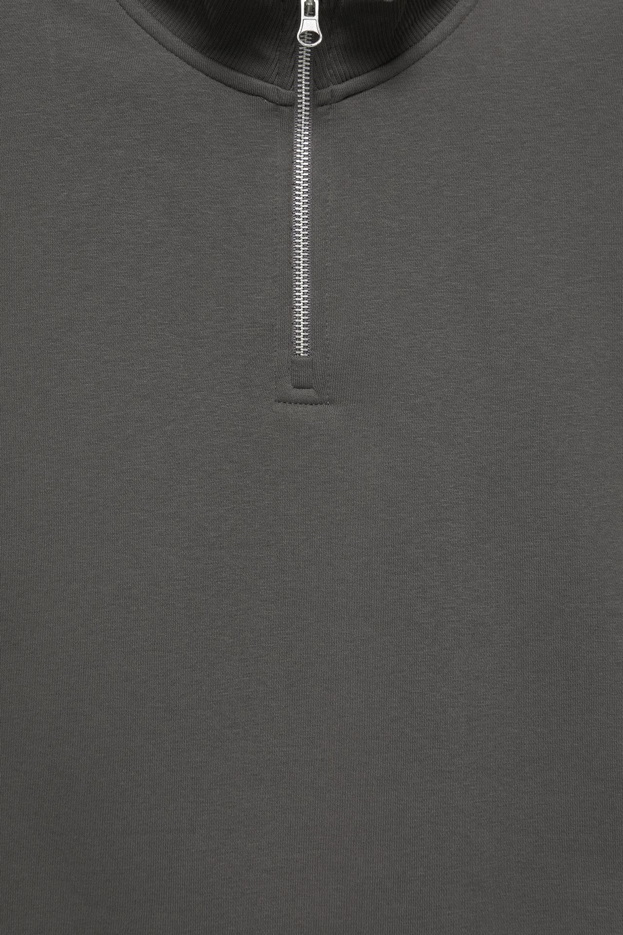 Quarter-zip sweatshirt — Anthracite grey