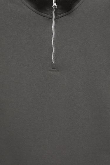 Quarter-zip sweatshirt — Anthracite grey 7