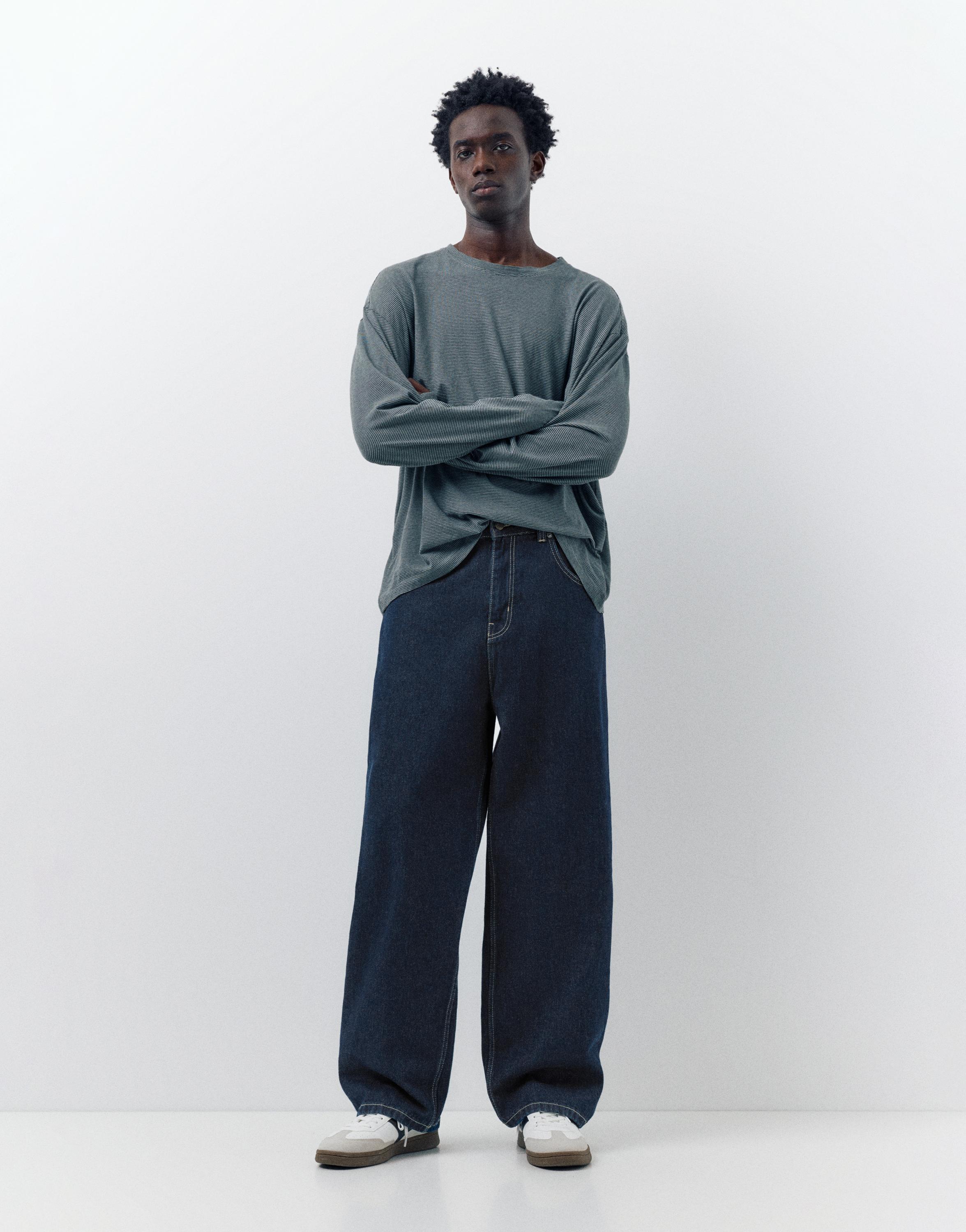 Relaxed fit baggy jeans — Indigo