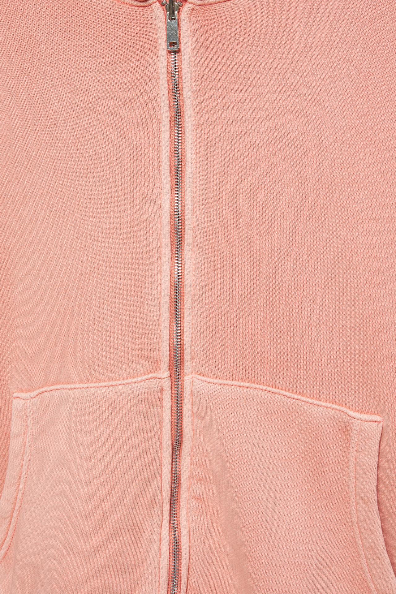 Hoodie with zip fastening — Coral